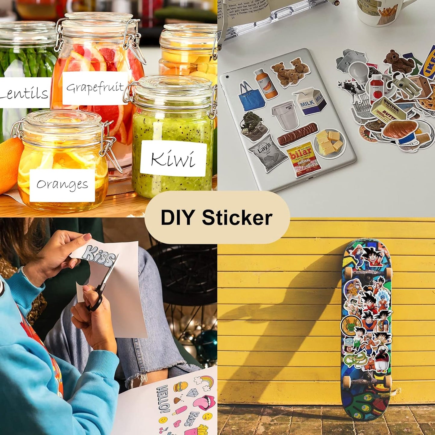 BESTEASY Sticker Paper 8.5" x 11" Full Sheet Label Stickers for Laser & Inkjet Printers, Self-Adhesive Paper Shipping Labels (8000 Sheets,8000 Labels)