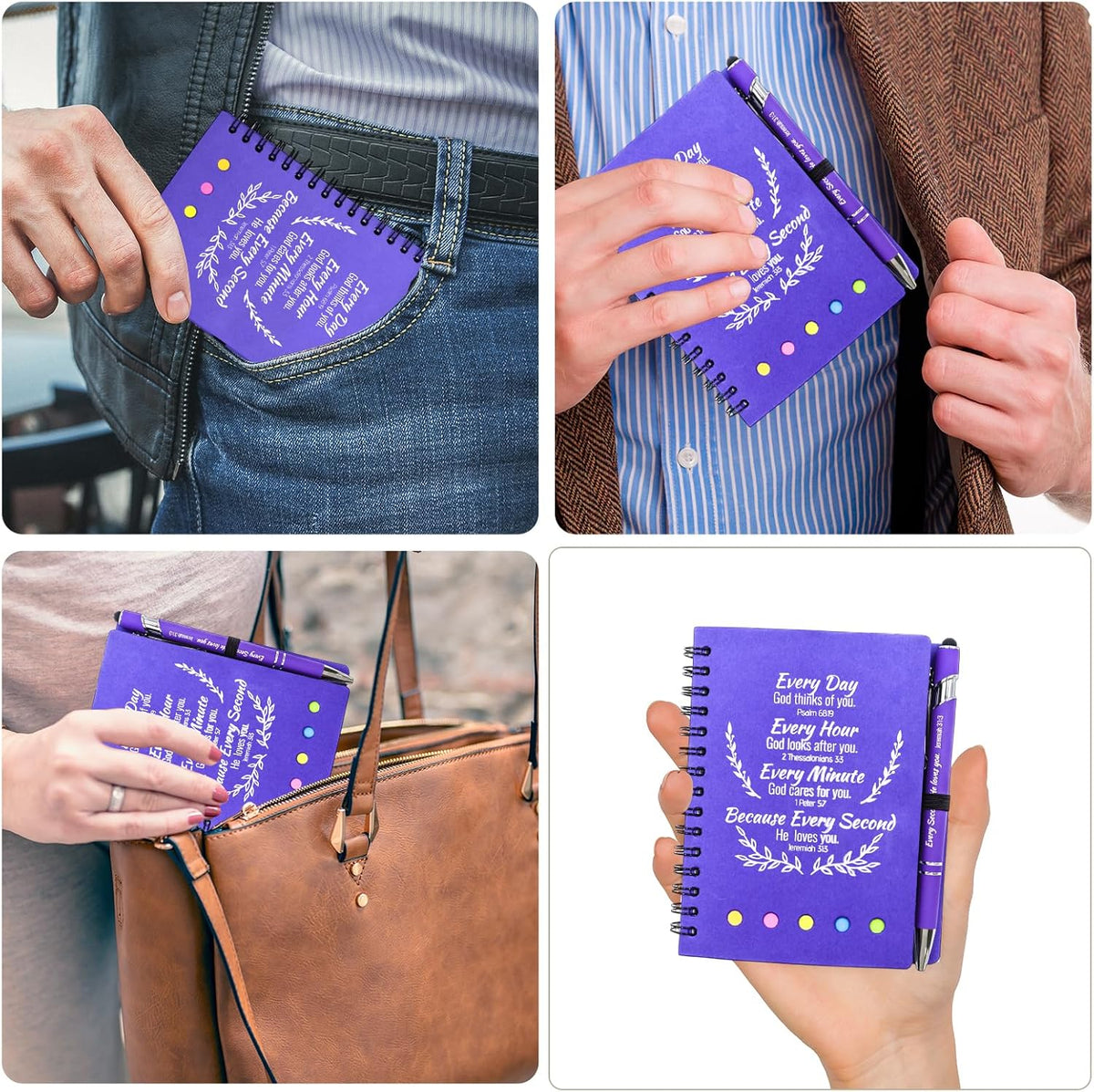 200 Pcs Bulk Fathers Day Christian Gifts Prayer Journal for Woman - 100 Set Religious Notepad with Christian Pen - Bible Notebook - Church Gifts for Inspirational, Bible Study, Devotions ( Elegant )