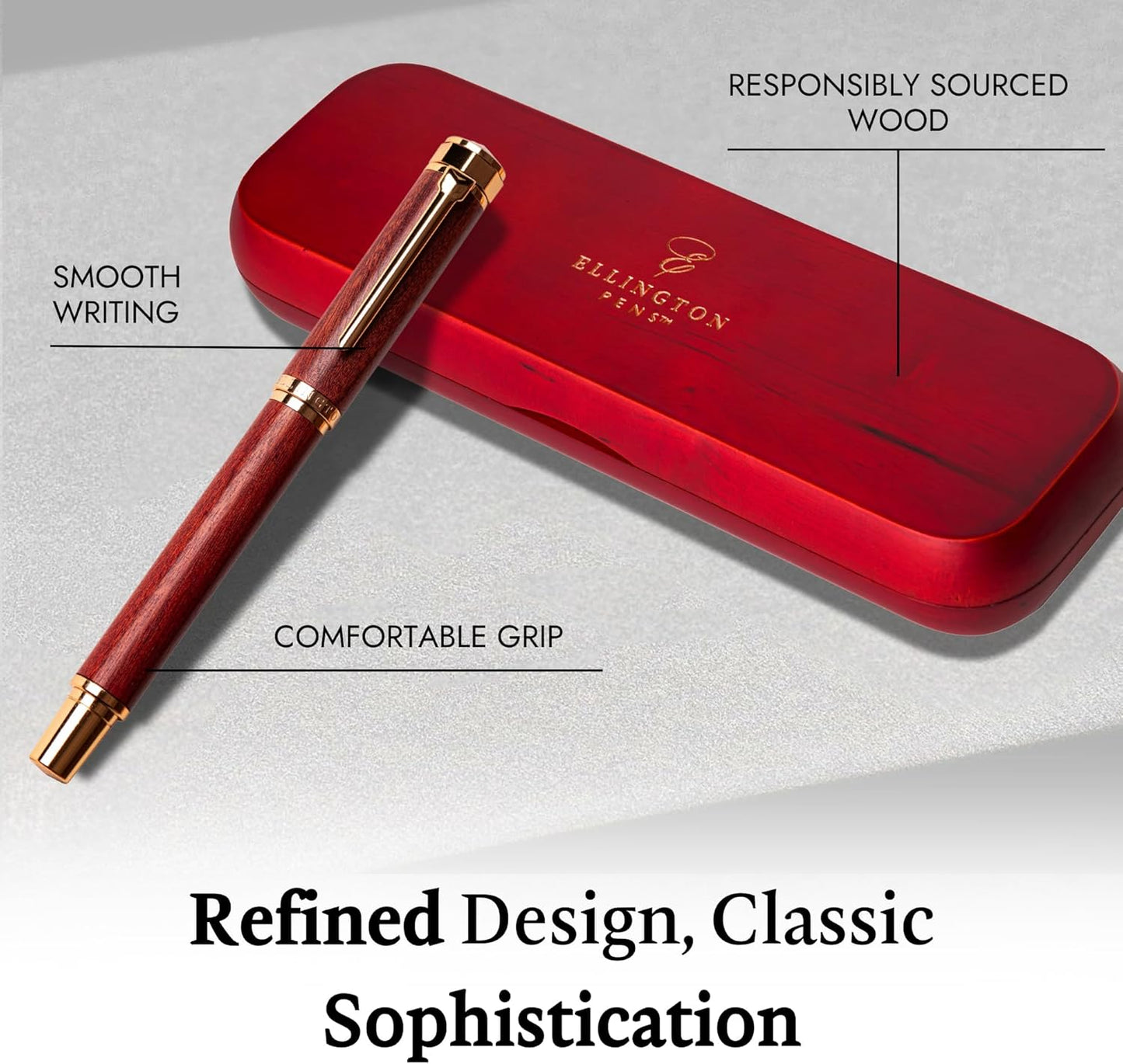 Elegant Wood Fountain Pen Set – Includes Wooden Pen Box, Ink Converter, 6 Ink Cartridges, and Gift Box – Writing, Calligraphy