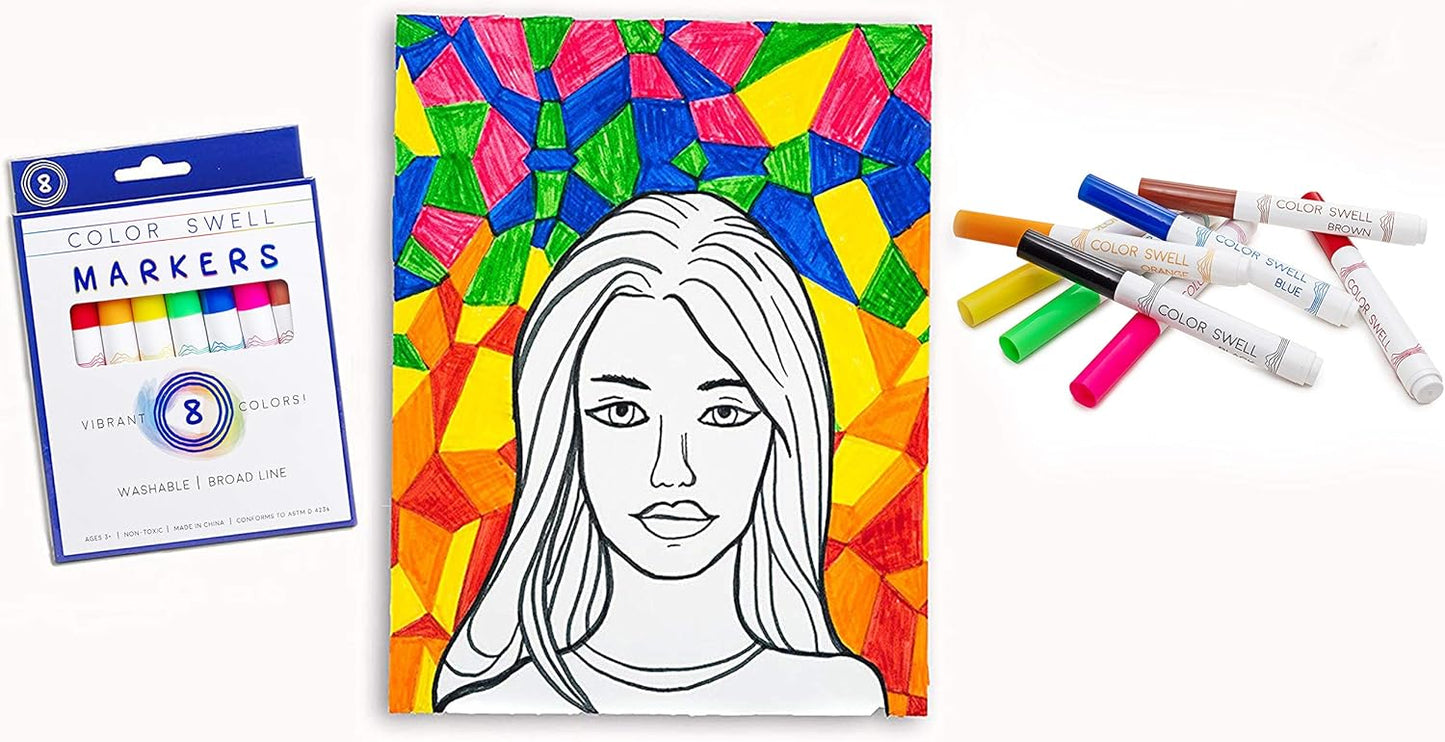 Color Swell Washable Bulk Markers 10 Boxes of 8 Vibrant Colors Are Perfect for Teachers, Kids, Parties, and Classrooms