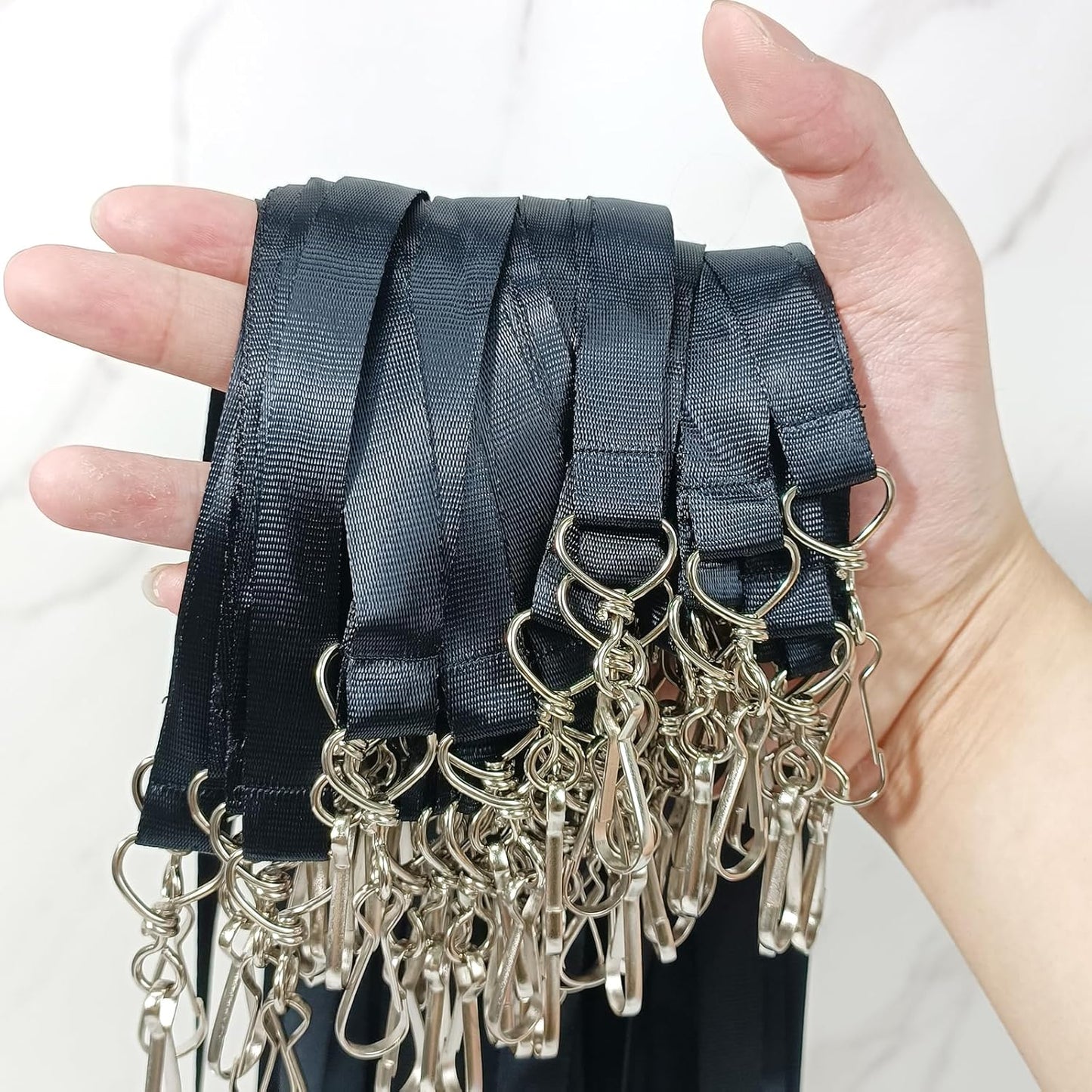 DE Breakaway Lanyards for Id Badges,Teacher Lanyard with with J-Hook Bulk Flat Lanyards for Name tag ID Badges Holder