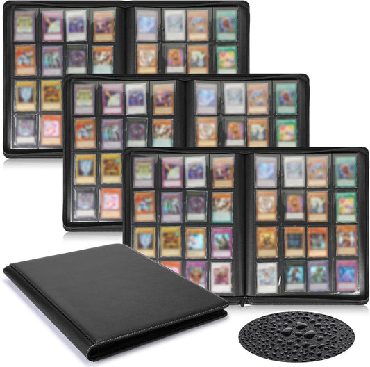 3 Pcs 16 Pocket Trading Card Binder 3000+ Pockets Binder Album Compatible with Mtg, Sports, Standard Size Card for Collector
