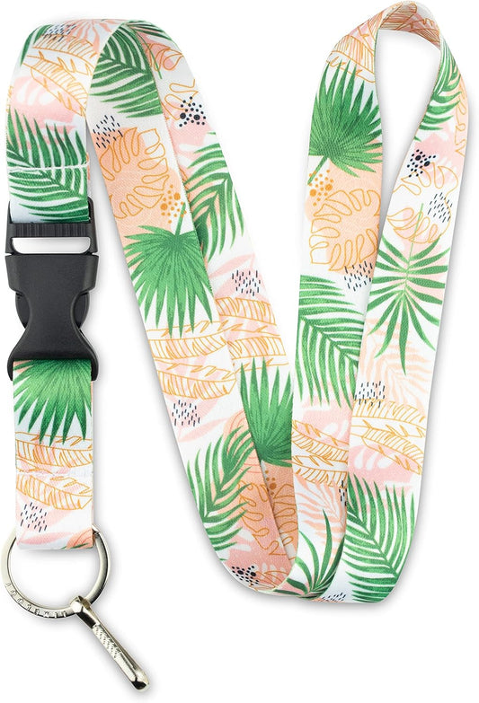Limeloot Lanyard for Keys, ID Badge, Accessories | Neck Lanyard for Men and Women with Quick Release Buckle and Flat Ring