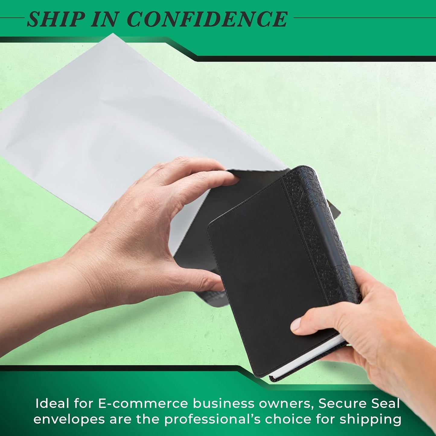 100 Pack Secure Seal White Poly Mailers - 26x32 Safe Shipping Bags - E-Commerce Self Sealing 2 Mil Poly Envelopes