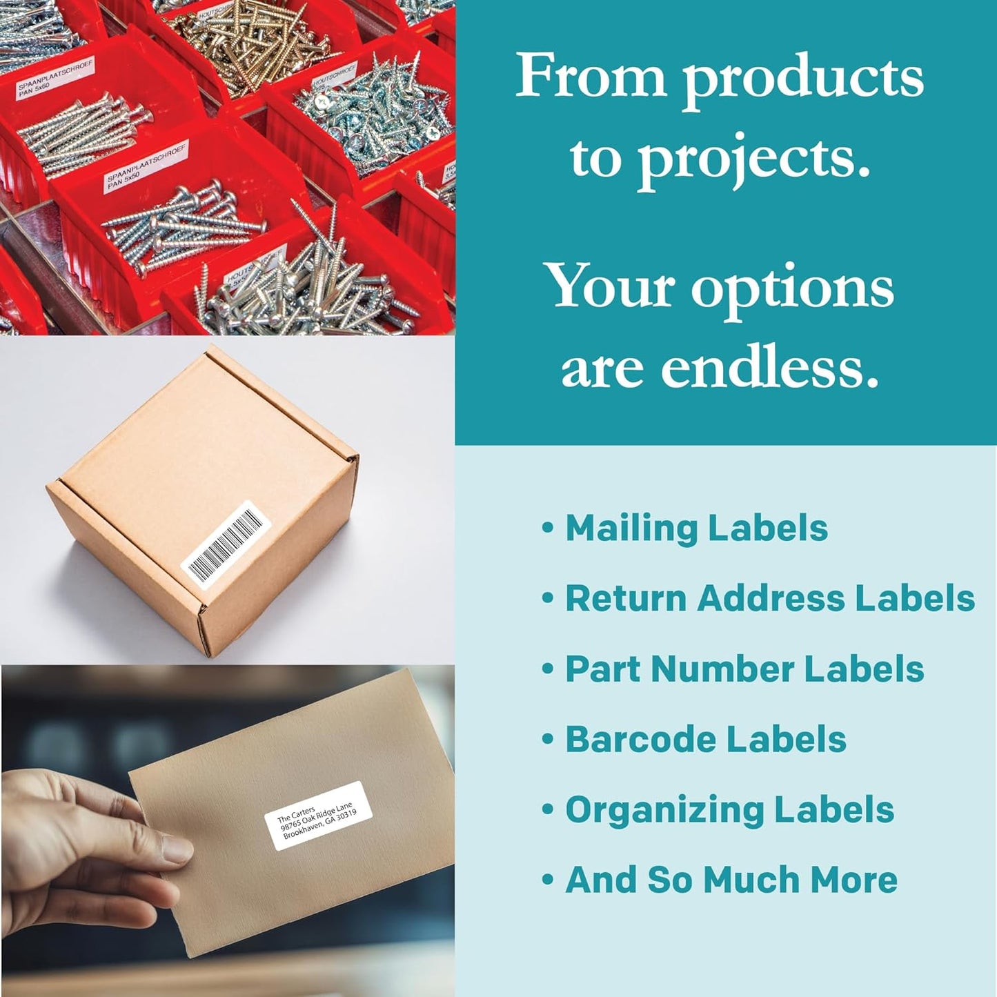 Premium Label Supply White Sticker Return Address Labels – 1-3/4" x 2/3" – Laser/Inkjet Compatible – (60 per Sheet), 500 Sheets – 30,000 Total Adhesive Labels