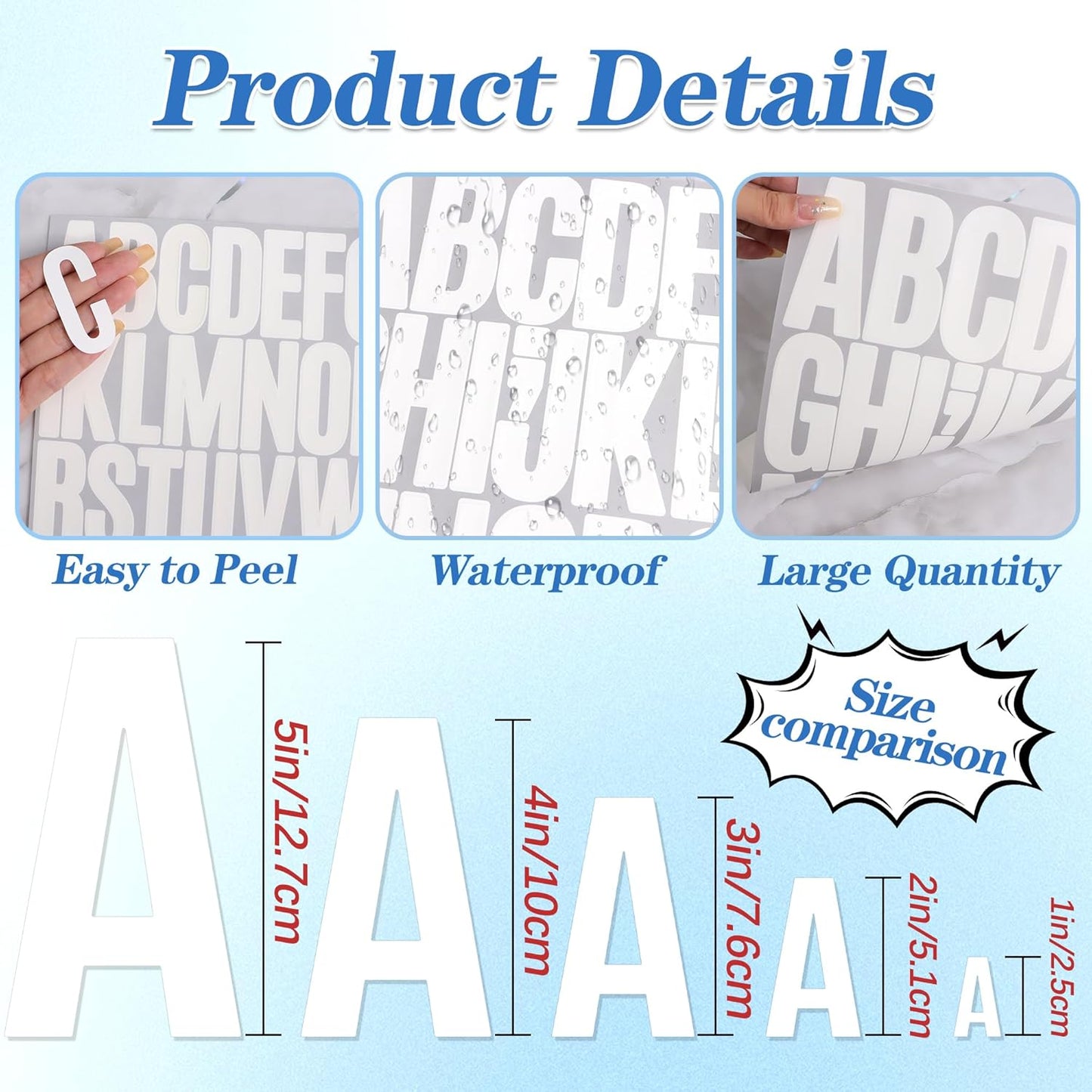 2142 PCS 42 Sheets Letter Stickers Mailbox Numbers and Letters Self Adhesive Vinyl Waterproof Alphabet Number Stickers for Mailbox Address,Craft,Water Bottles, Sign, Door, Home Decor (2 Inch,White)