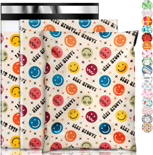 Oududianzi Poly Mailers 10X13, 100Pack Shipping Bags, Fashion Shipping Envelopes, Plastic Packaging Bags, Self-Seal Polymailers, Mailing Poly Bags for Business, Clothing