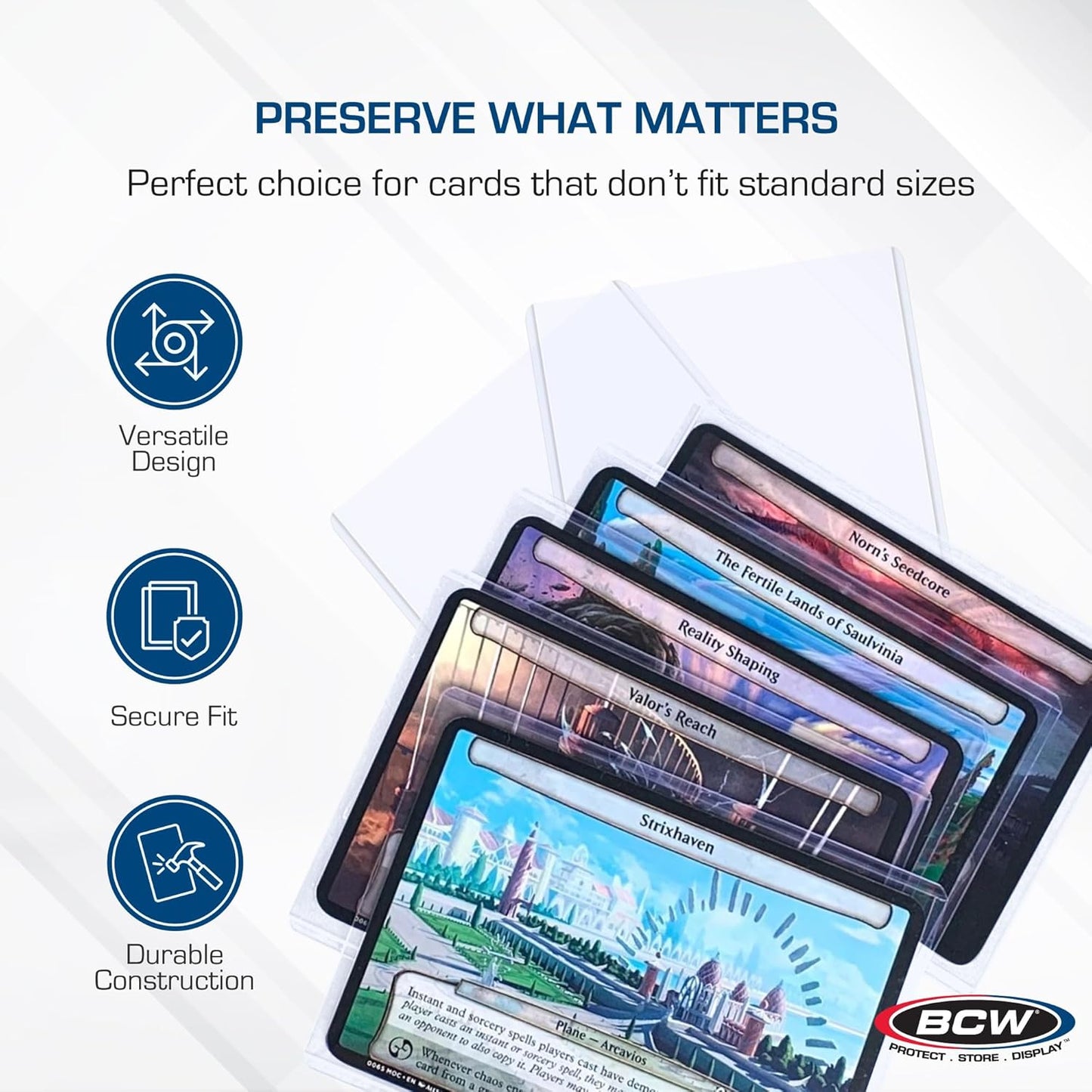 BCW 3.5x5 Topload Holder - 100 Pack | Premium Rigid Plastic Protector Case for Trading Cards, Index Cards, and Photos | Perfect Fit for Transformer TCG, Magic: The Gathering, and More