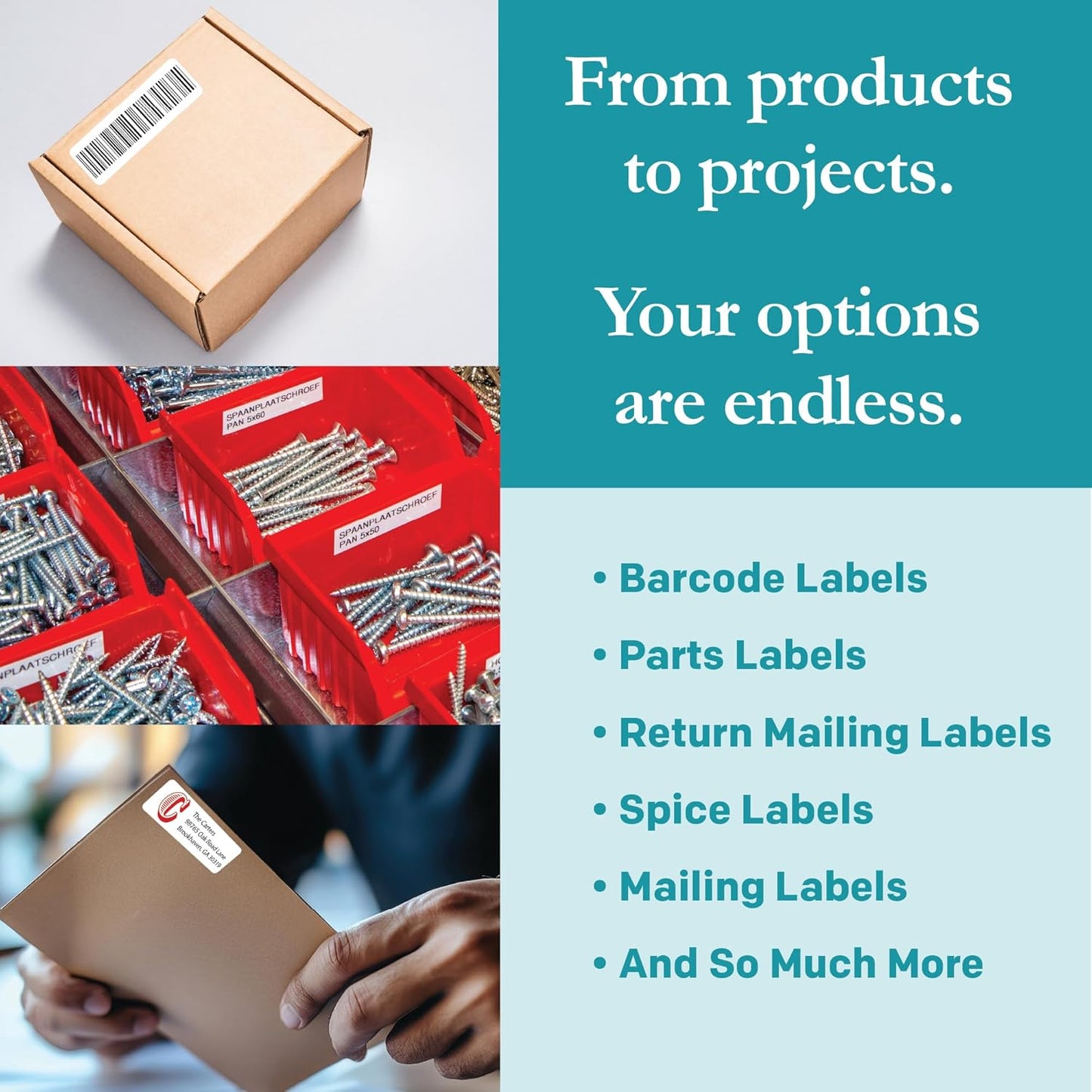 Premium Label Supply White Sticker Address Labels – 4" x 1.5" – Laser/Inkjet Compatible – (12 per Sheet), 25 Sheets – 300 Total Adhesive Labels