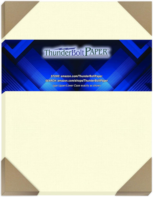 25 Natural Linen 80# Cover Paper Sheets - 8" X 10" (8X10 Inches) Photo|Picture-Frame Size - Card Weight - Fine Linen Textured Finish - Quality Cardstock