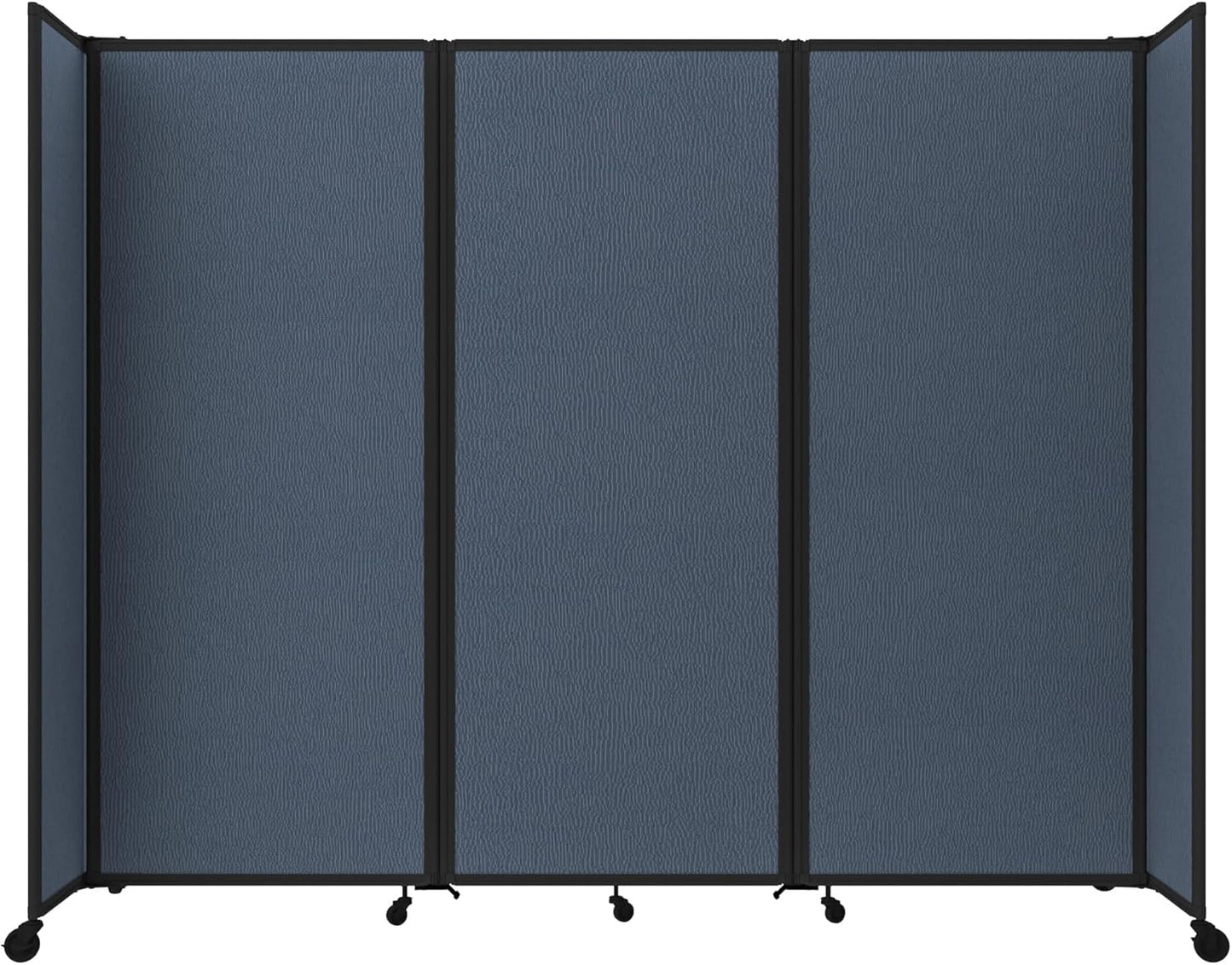 Versare Room Divider 360 Portable Wall Partition | Folding Panels | Large Freestanding Divider | Locking Wheels | Temporary Room Separator