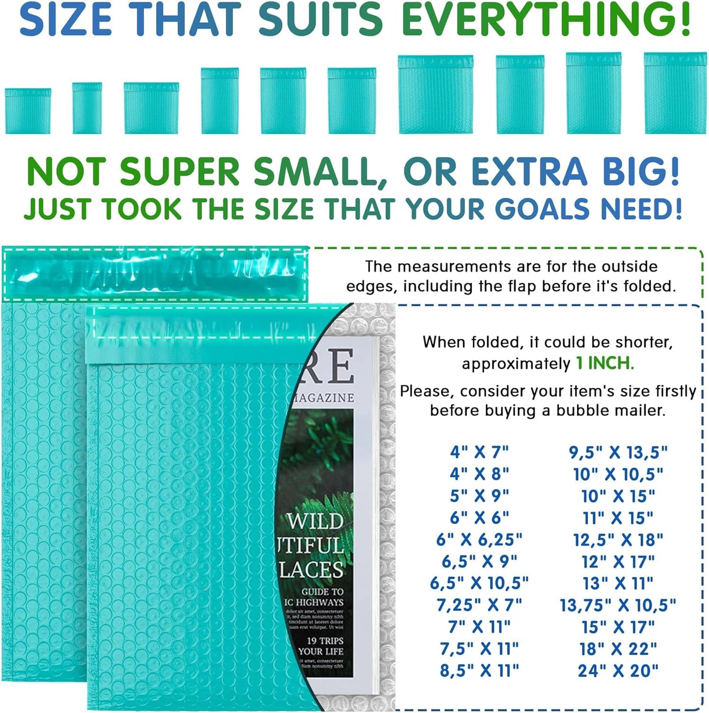 Teal Poly Bubble Mailers Self Seal, 4 x 7 Inch. Pack of 400 Bubble Packaging Envelopes for Shipping. Durable Padded Envelopes Waterproof. Self Seal Padded Mailers. Shipping Packages
