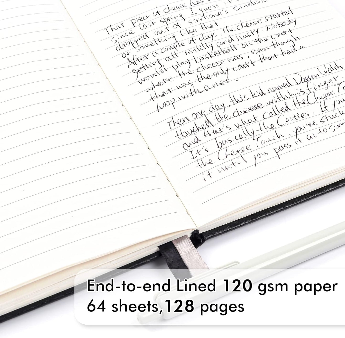 feela 12 Pack Notebooks Journals Bulk with 12 Black Pens, A5 Hardcover Notebook Classic Ruled Journal Set with Pen Holder for School Business Work Travel Writing, 120 GSM, 5.1”x8.3”, Black