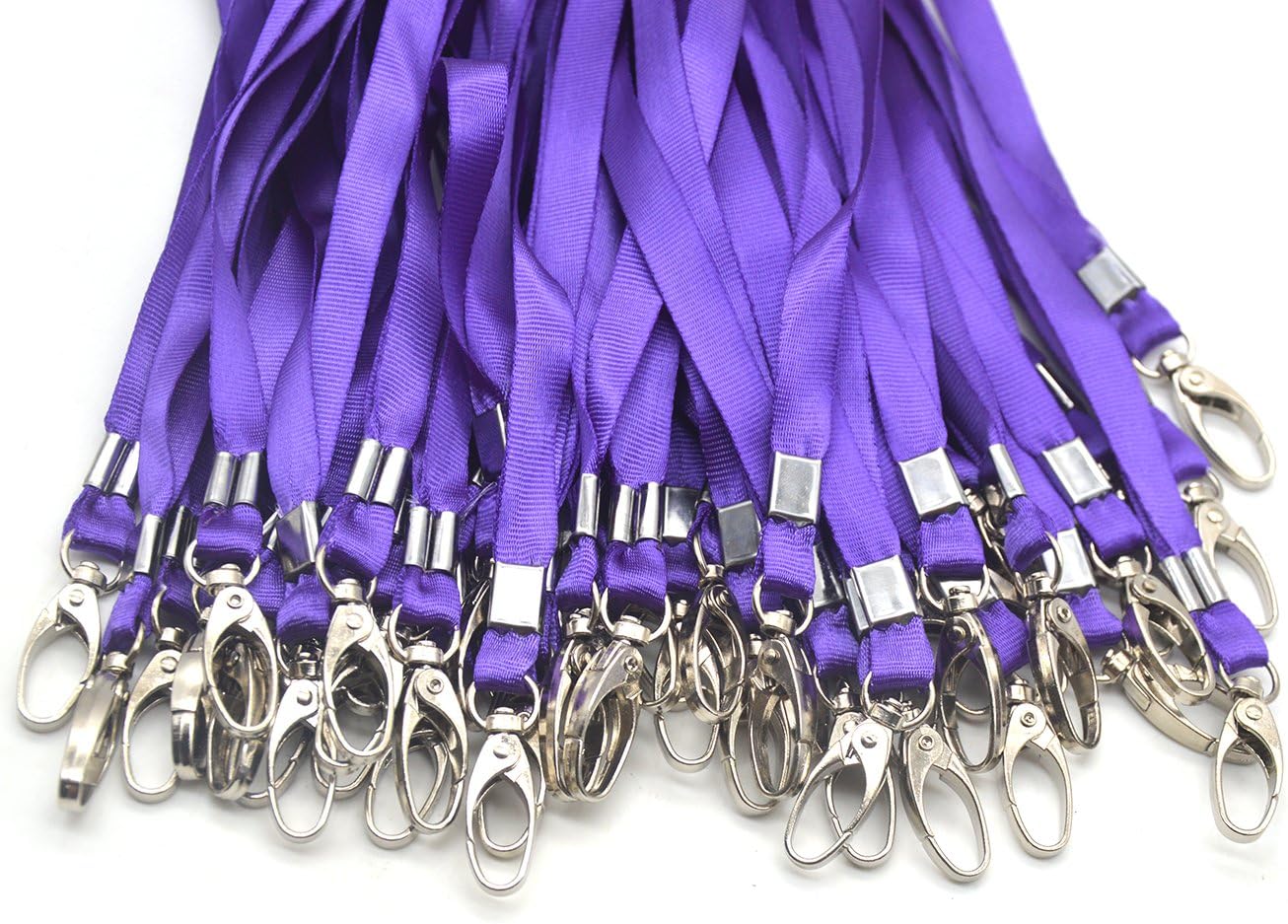 Lanyards 100Pcs Bulk Lanyard for Id Badges,Badge Lanyards Swivel Hooks Clips Great for Name Tags Badge