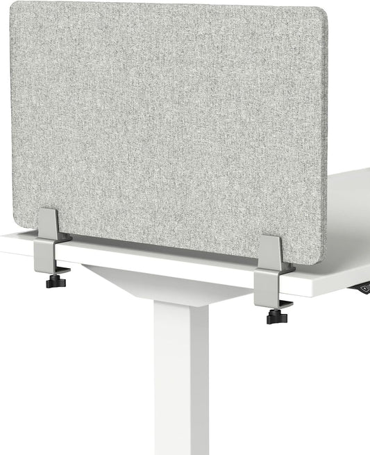 Desk Divider; Sound Absorbing Panel and Sound Proof Dividers - Privacy Shields for Student Desks and Desk Privacy Panels. Cubicle Wall, Desk Divider for Students and Office (Light Grey, 29" W x 18”H)