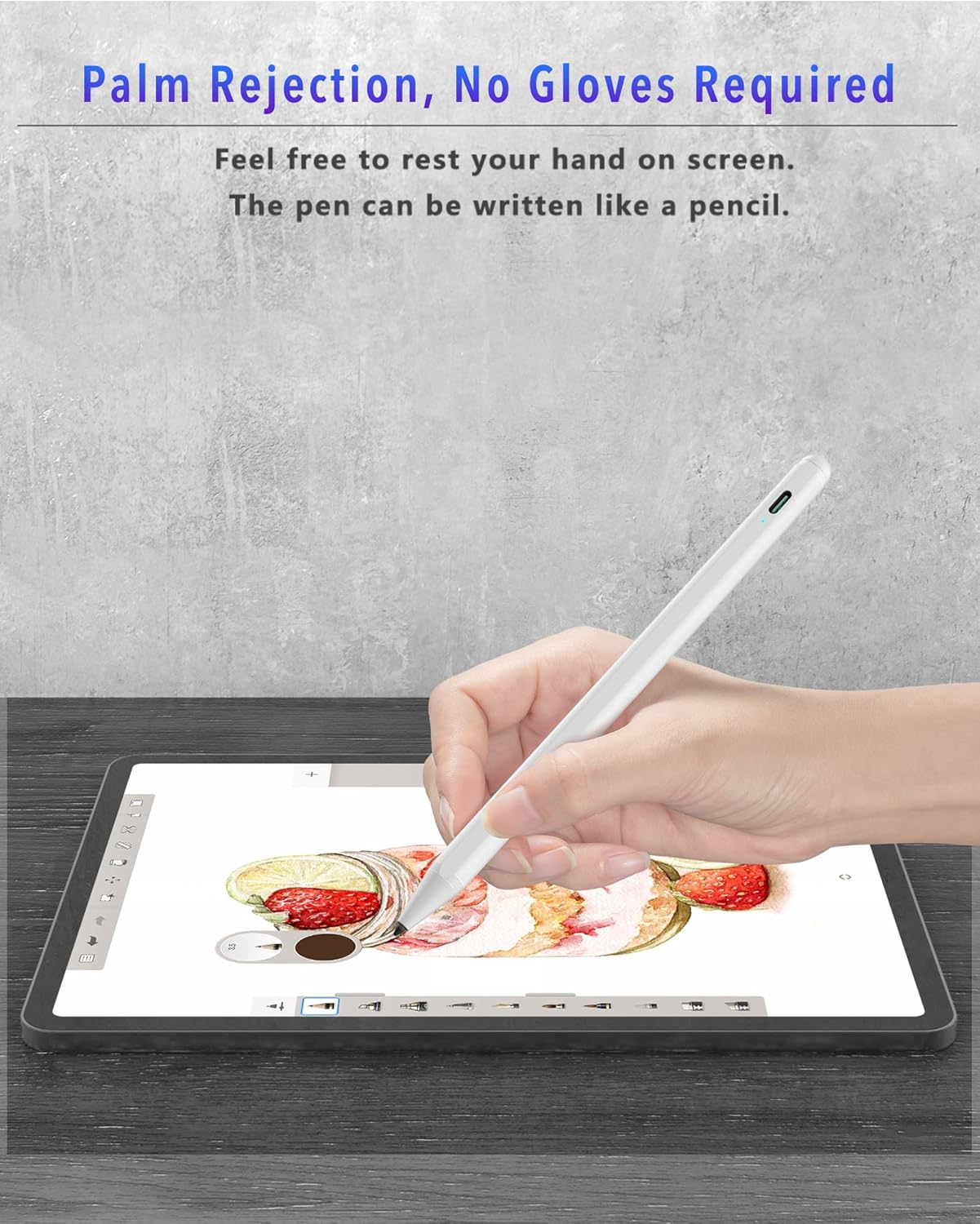 Stylus Pen for iPad (2018-2025) with Fast Charging & Palm Rejection, Pencil for Apple iPad 11th A16/10/9/8/7/6th, Pro 11“13”M4/12.9 inch, Air 11/13 inch M3 2025&M2 2024/5/4/3rd, Mini A17 Pro/6/5th
