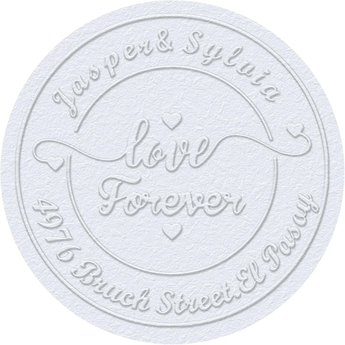 Personalized Wedding Embosser Stamp， Custom Book Business Card Paper Document Notebook, Self Inking Stamp，Book Lover Gifts，Christmas Gifts (Style01)