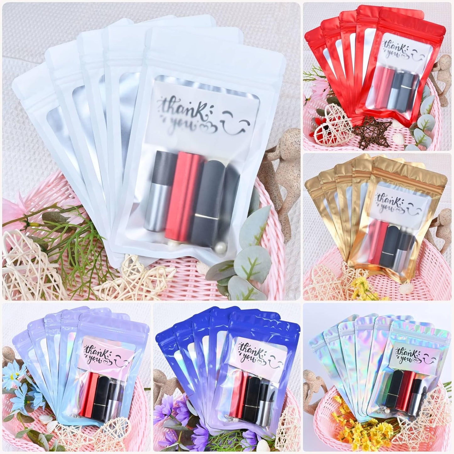 Resealable Mylar Pouch Pen Bags Great for Office Home Party Favor Food Storage Cookies Sample Jewelry Snack (100PCS, Black Color, 3.5 x 6.3 inch)