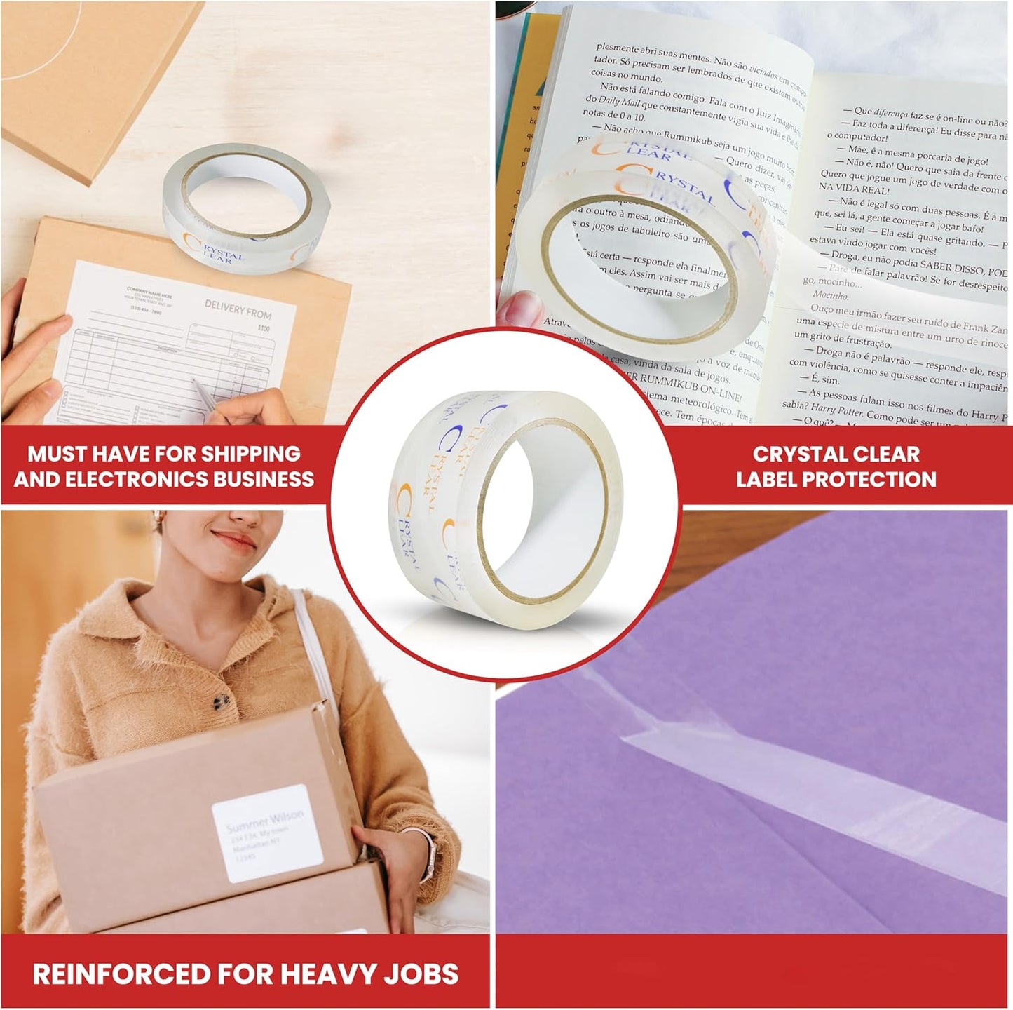 GGR Supplies T.R.U. LP-20CC Book Repair Crystal Clear Label Protection Tape: 3 in. x 72 yds. (Pack of 24)