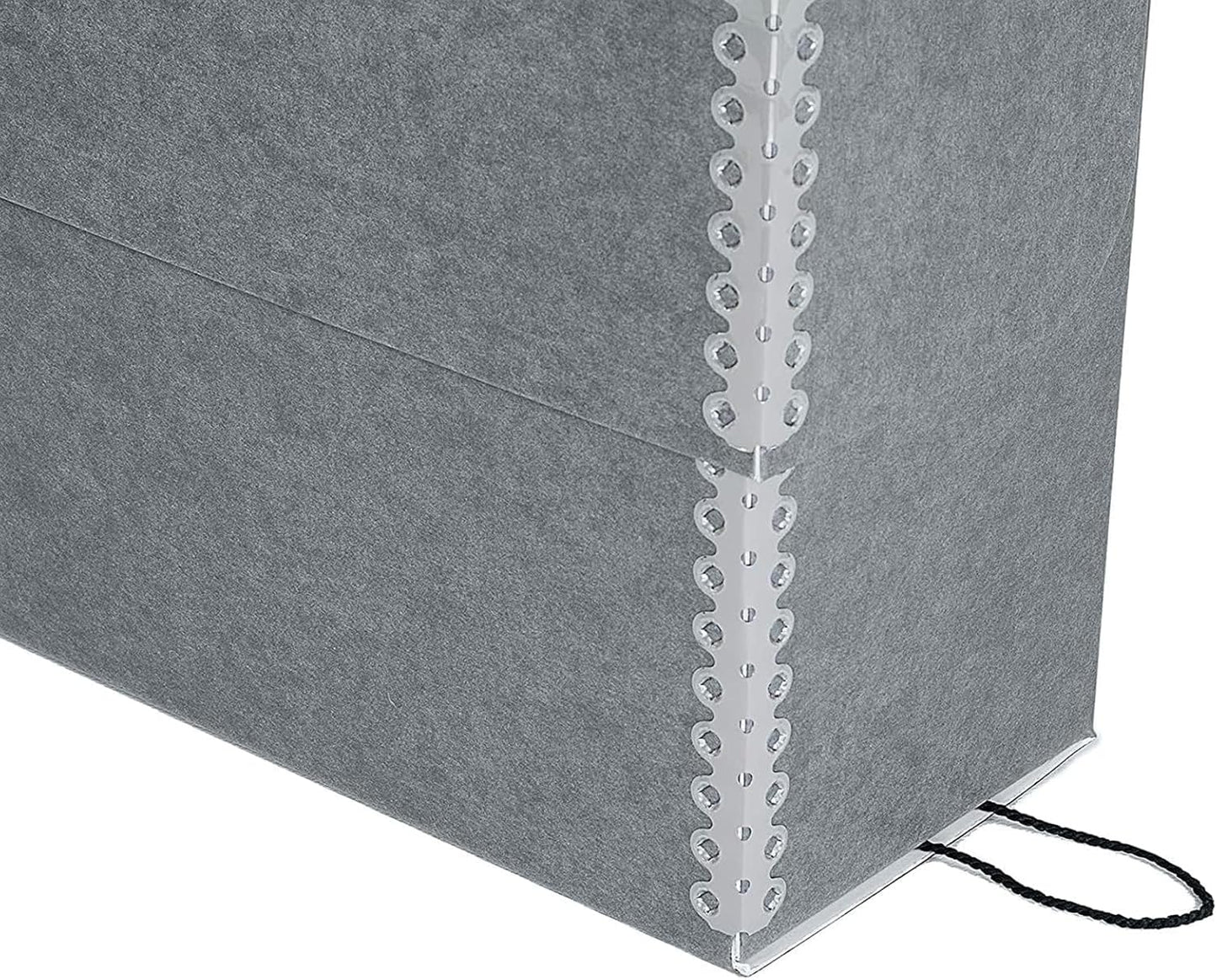Lineco Archival Document Storage Box with Metal Edge, Acid-Free Gray Boxboard, Organize and Store Files, Prints, Photos, Legal-Sized Case 15.5" x 10.5" x 5" Wide