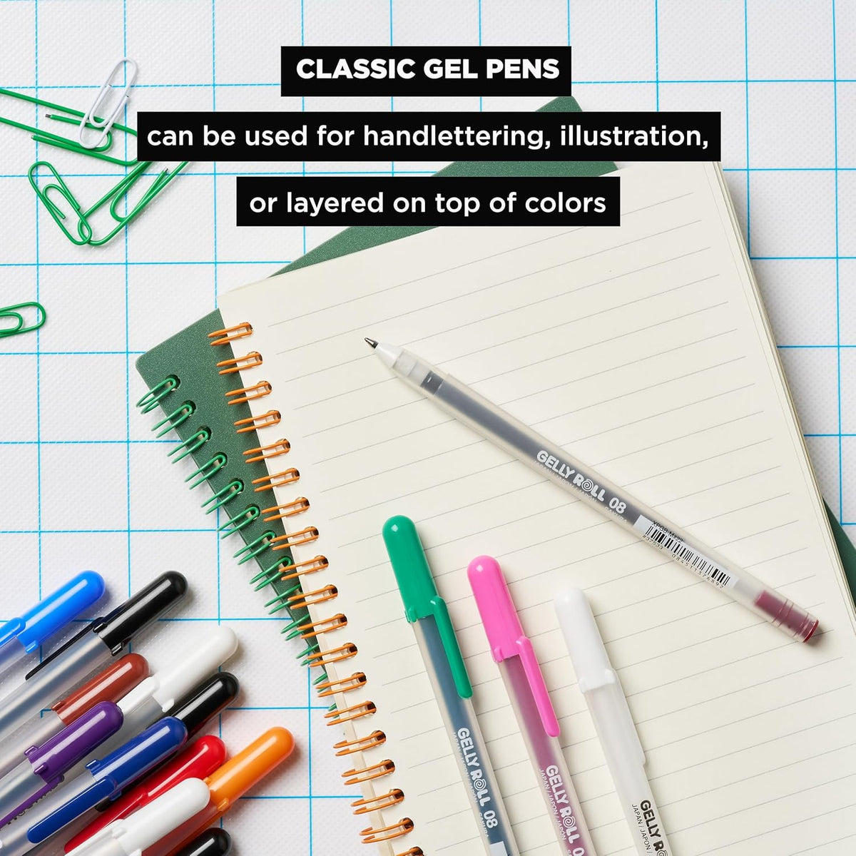 SAKURA Gelly Roll Gel Pens - Bold Tip Ink Pens for Journaling, Art, or Drawing - Classic White Ink - All are Tip Size Bold 10-6 Pack