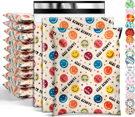 Oududianzi Poly Mailers 6X9, 100Pack Shipping Bags, Fashion Shipping Envelopes, Plastic Packaging Bags, Self-Seal Polymailers, Mailing Poly Bags for Business, Clothing