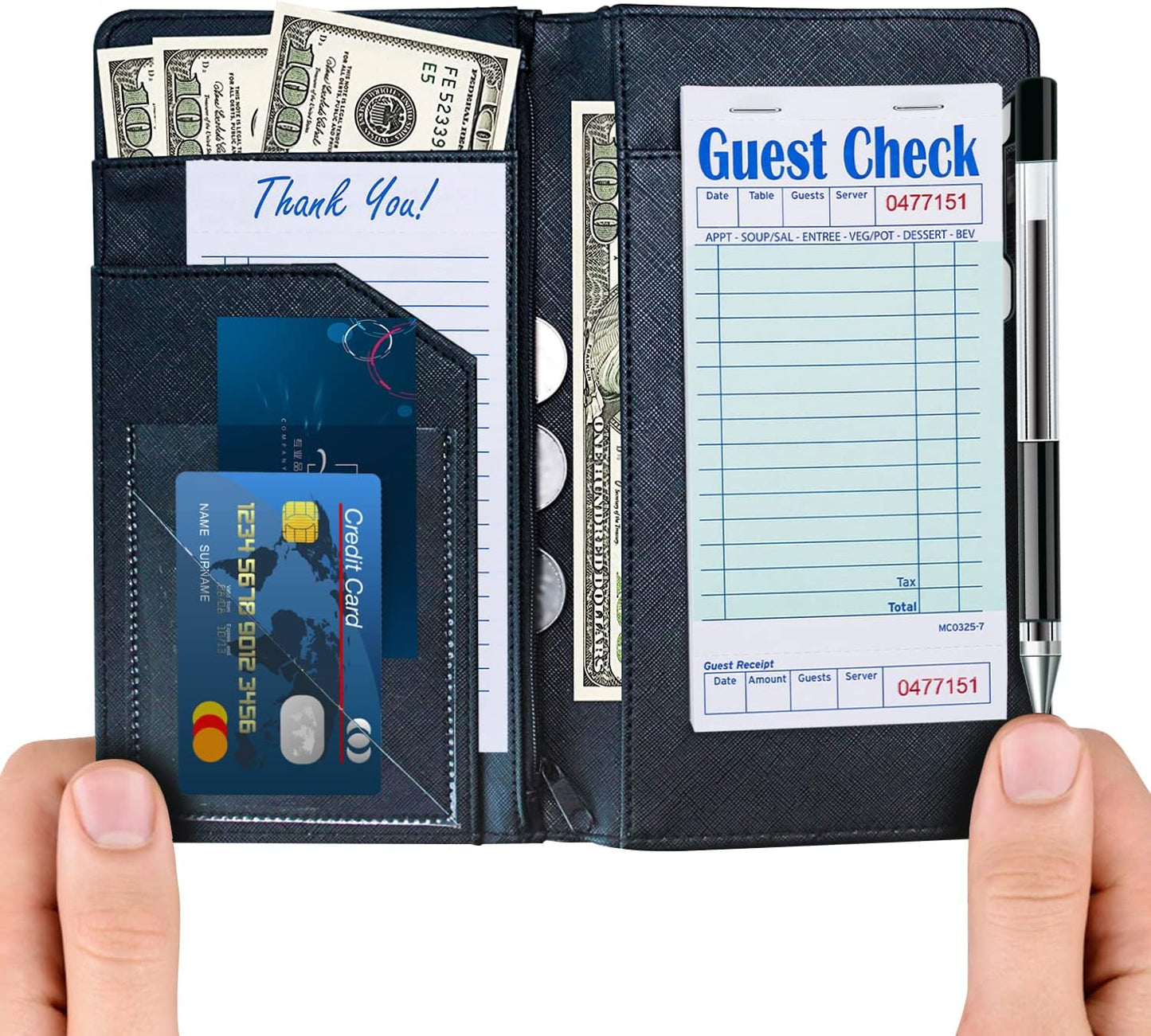 Methdic Guest Checks Server Note Pads 500 Orders Waitress Notepad for Restaurants (10 Books)