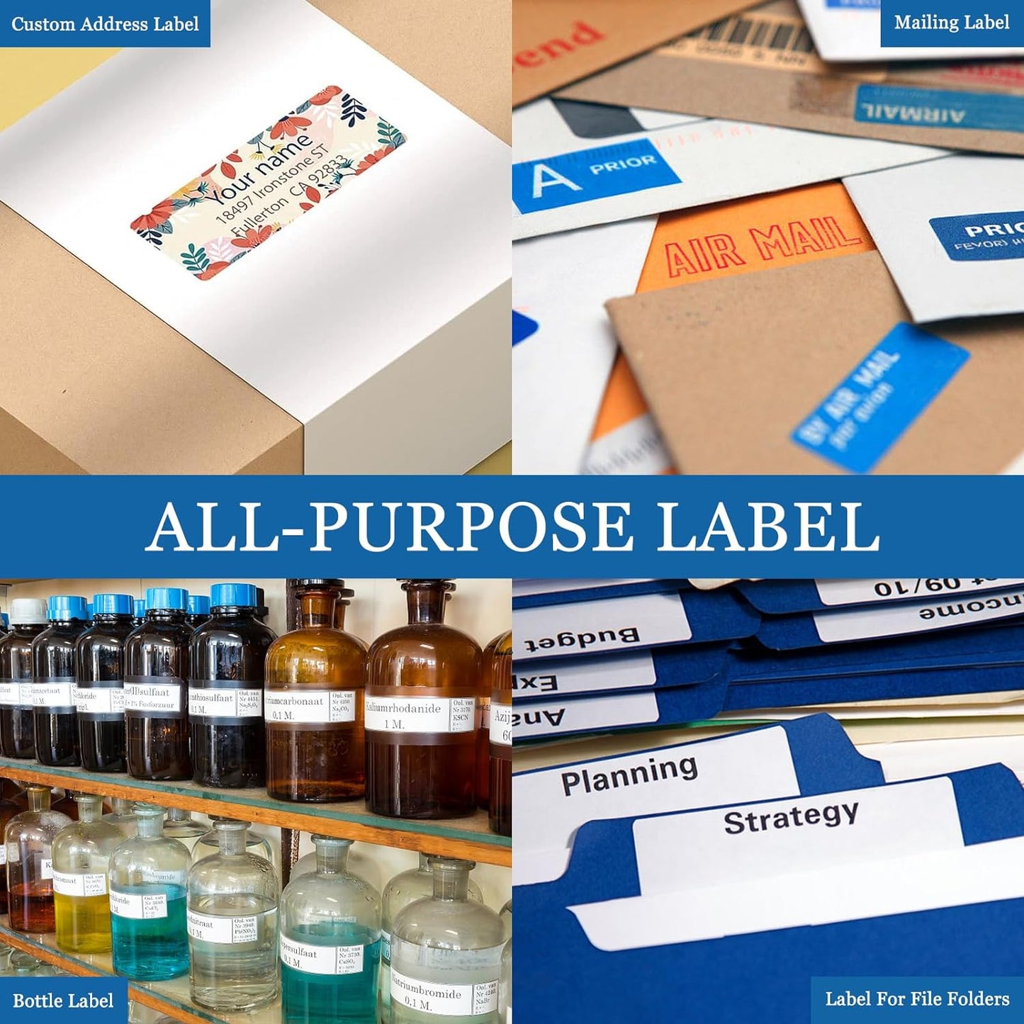 [100 Sheets 3000 Labels] BESTIKER Address Labels 1” x 2-5/8” Shipping Mailing Labels 30 per Page Printable FBA Barcode Label, Laser & Inkjet Printer Labels 30up White