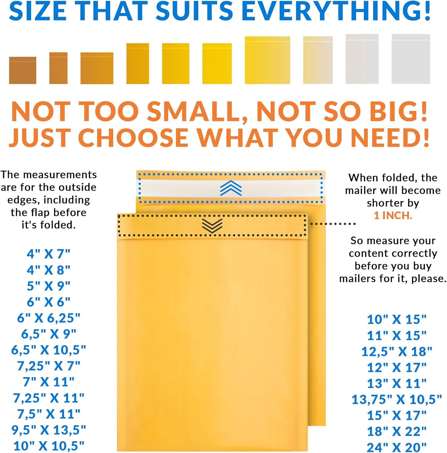 ABC PACK & SUPPLY Yellow Kraft Bubble Mailer Envelopes, 8.5 x 13 Inches. 10 Pack Mail Padded Envelopes Self Seal. Kraft Bubble Mailers. Tear-Resistant Mailing Envelope Padded. Sturdy Paper Mailer