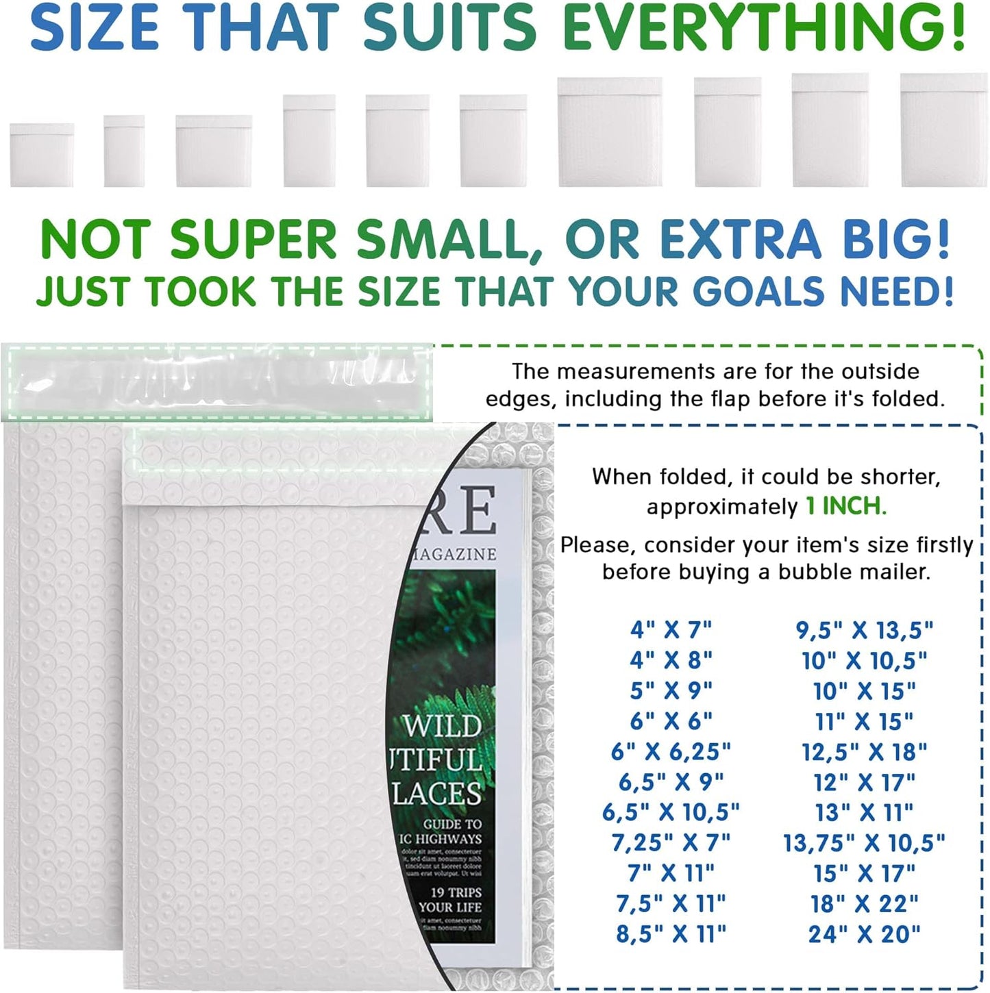 White Poly Bubble Mailers 9.5 x 13.5 Inch. Pack of 1000 Padded Envelopes Waterproof. Self Seal Padded Mailers with Durable Seams. Lightweight Padded Shipping Envelopes for Mailing Fragile Things