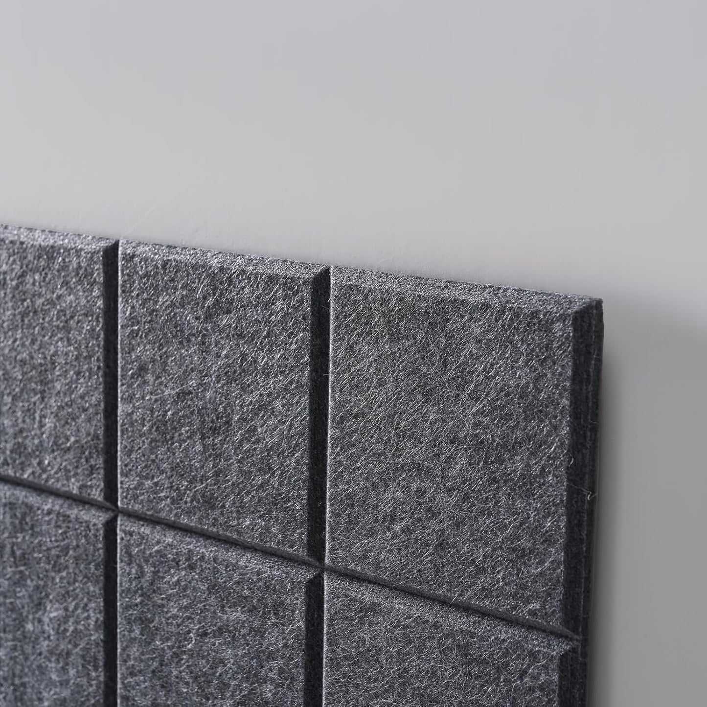 Large Cork Board for Wall 48" X 36", 12 Pack Felt Wall Tiles Bulletin Board Cork Boards for Walls, Felt Board Pin Board Tack Board Corkboard for Office (Drak Grey)