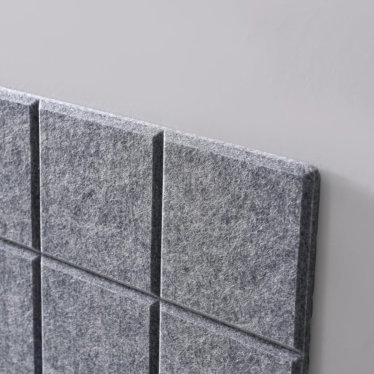 Large Cork Board for Wall 48" X 36", 12 Pack Felt Wall Tiles Bulletin Board Cork Boards for Walls, Felt Board Pin Board Tack Board Corkboard for Office (Light Grey)