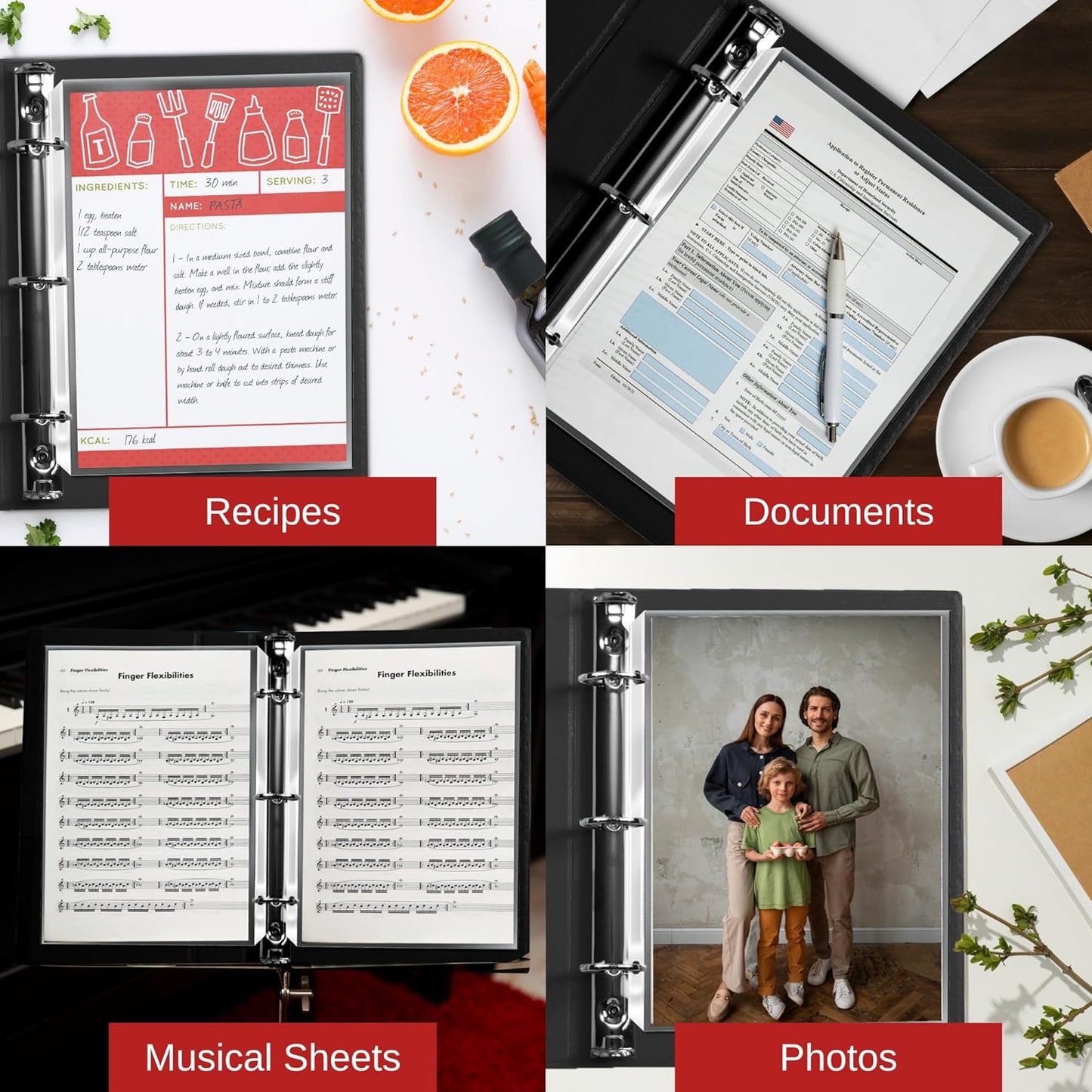 Office Werks 100 Sheet Protectors, Heavy Duty 8.5 X 11 Inch Clear Page for 3 Ring Binder, Plastic Sheet Sleeves, Durable Top Loading Paper Protector with Reinforced Holes Archival Safe