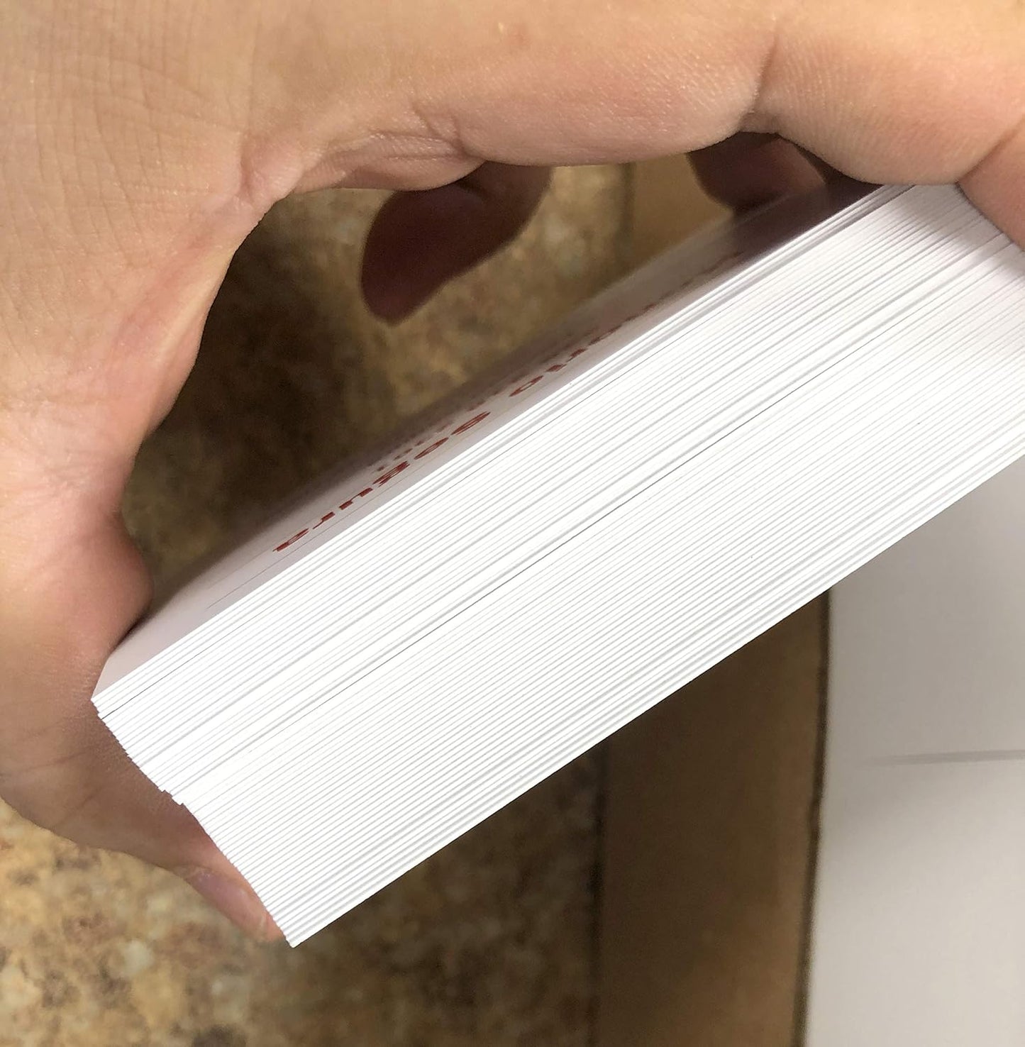 Custom Premium Business Cards, Full color - Marble (350gsm-Thick paper), Made in The USA (Half Black)