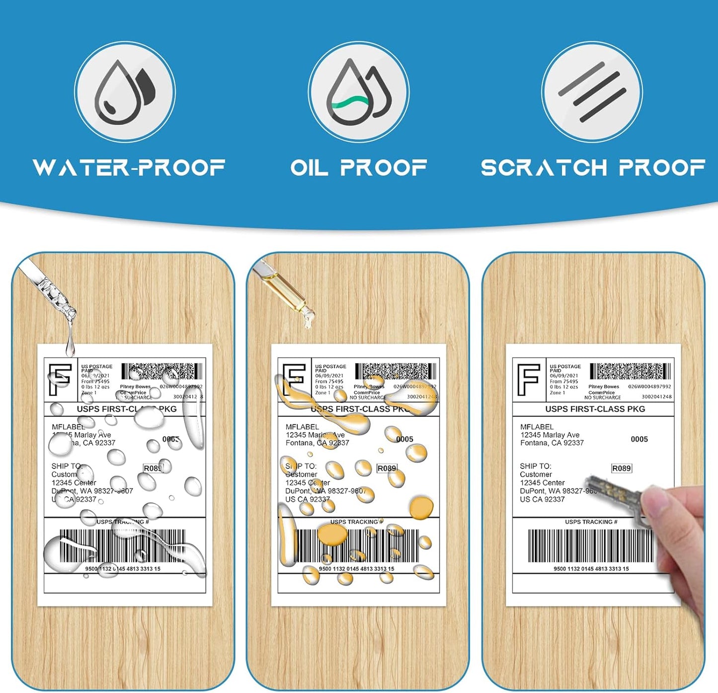 MFLABEL 4"x6" Direct Thermal Shipping Labels (4 Rolls of 250) - 1000 Total Labels Compatible with Zebra 2844, 2844z, 2843 & Eltron Printers | Strong Adhesive for UPS, USPS, FedEx, DHL, Amazon, Ebay