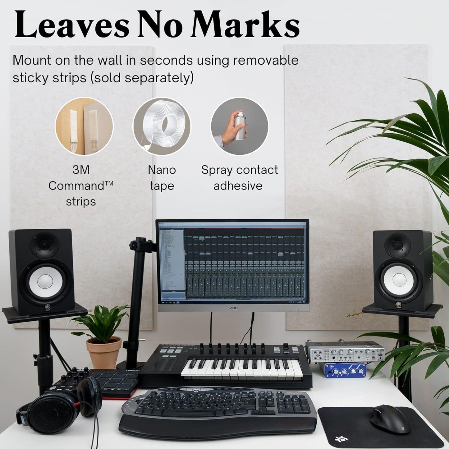 Acoustic Panel, Large, 46" x 23", Natural