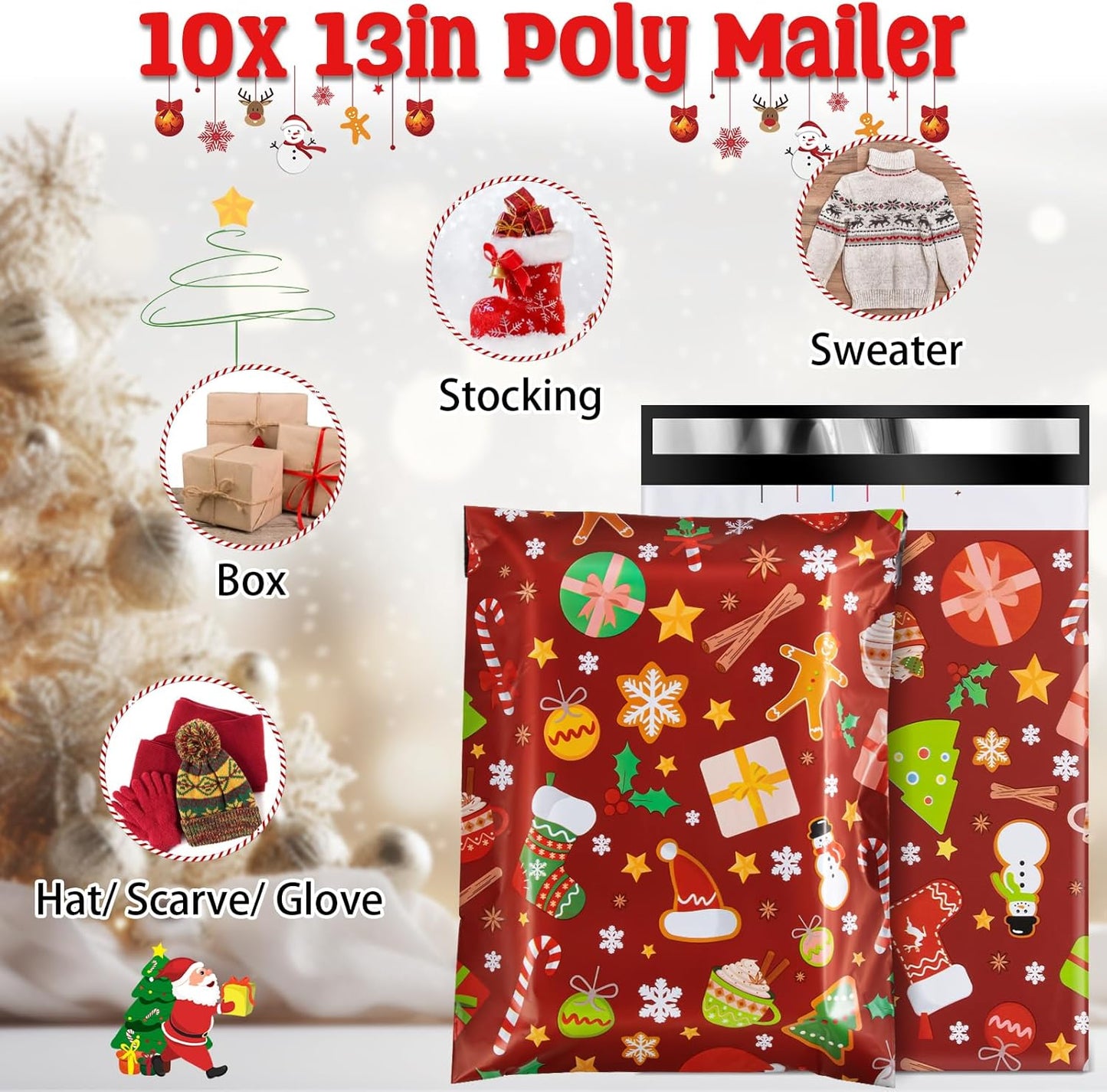 Oududianzi Poly Mailers 10x13, 50PCS Shipping Bags, Self-Sealing Mailers Poly Bags, Mailing Envelopes Bulk, Polymailers Packaging Bags for Online and offline Small Bussiness