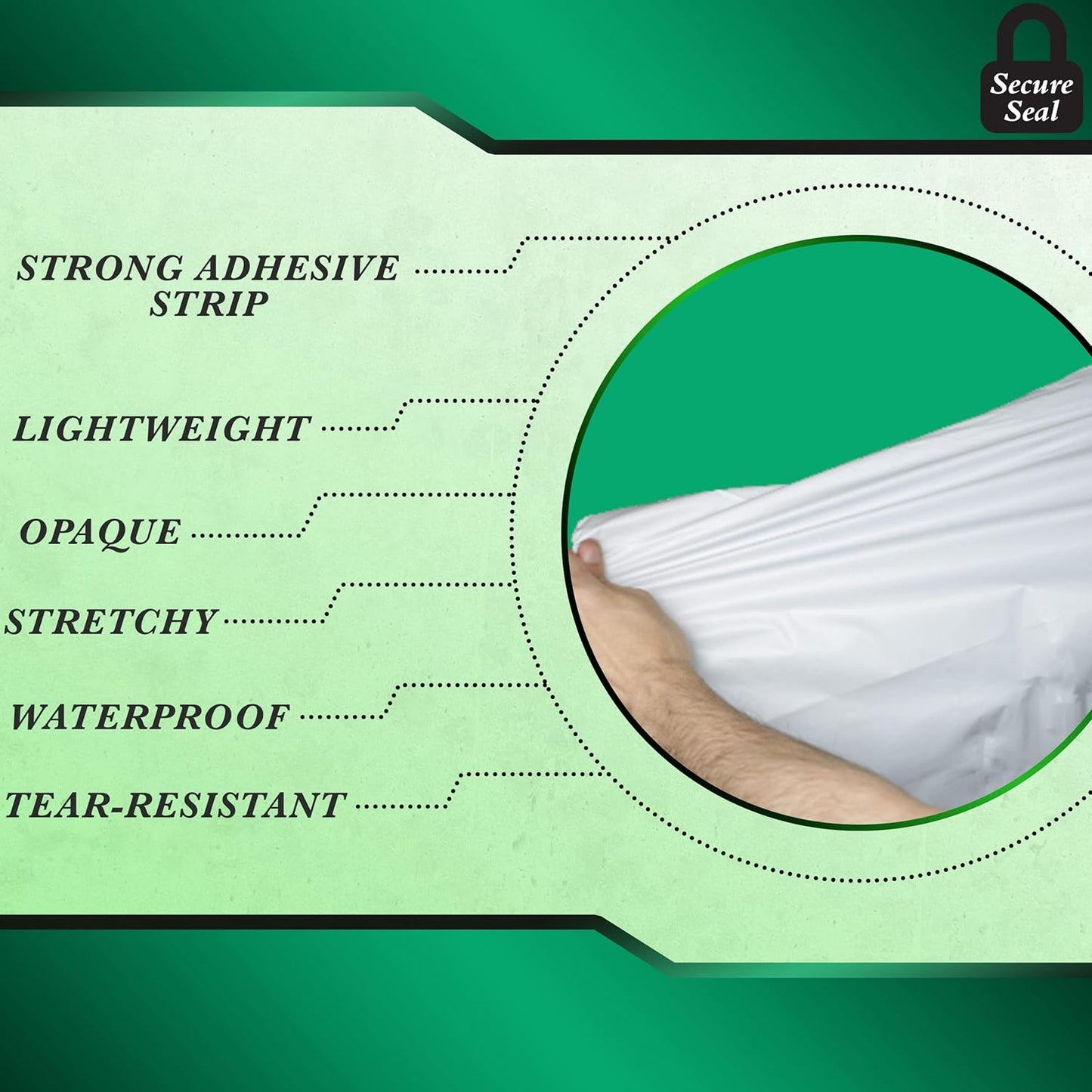 2000 Pack Secure Seal White Poly Mailers - 6x9 Safe Shipping Bags - E-Commerce Self Sealing 2 Mil Poly Envelopes