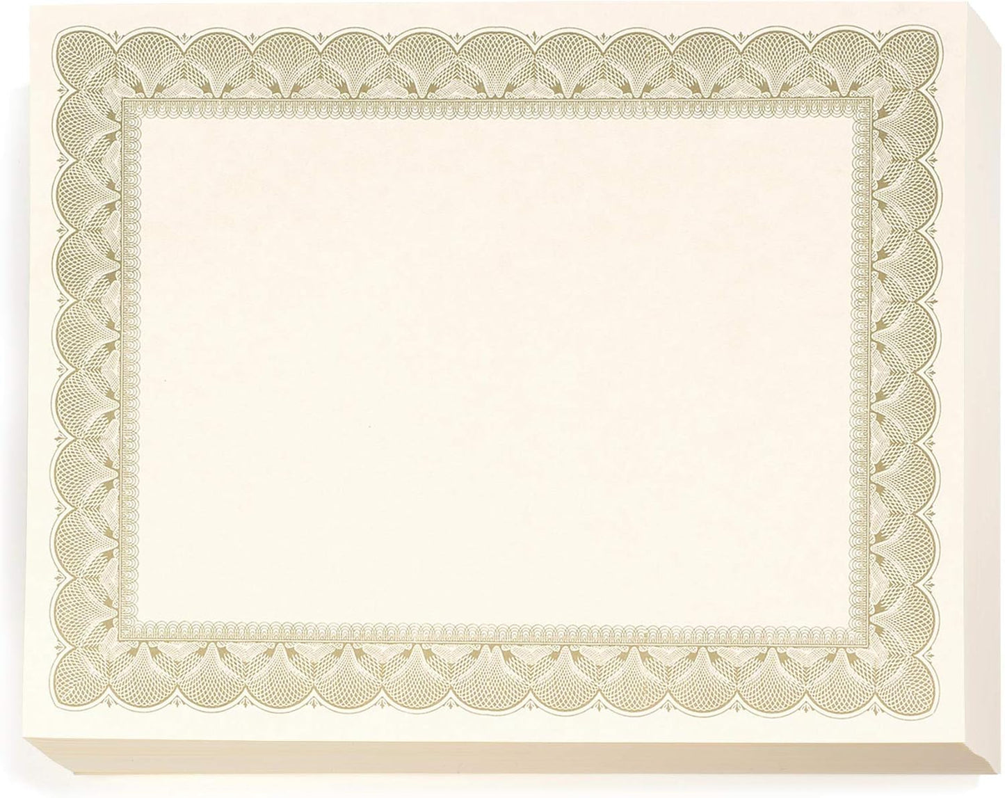PaperDirect Gold Metallic Traditional Metal Colored Standard White Parchment Certificates, 8.5 x 11, 100 Count