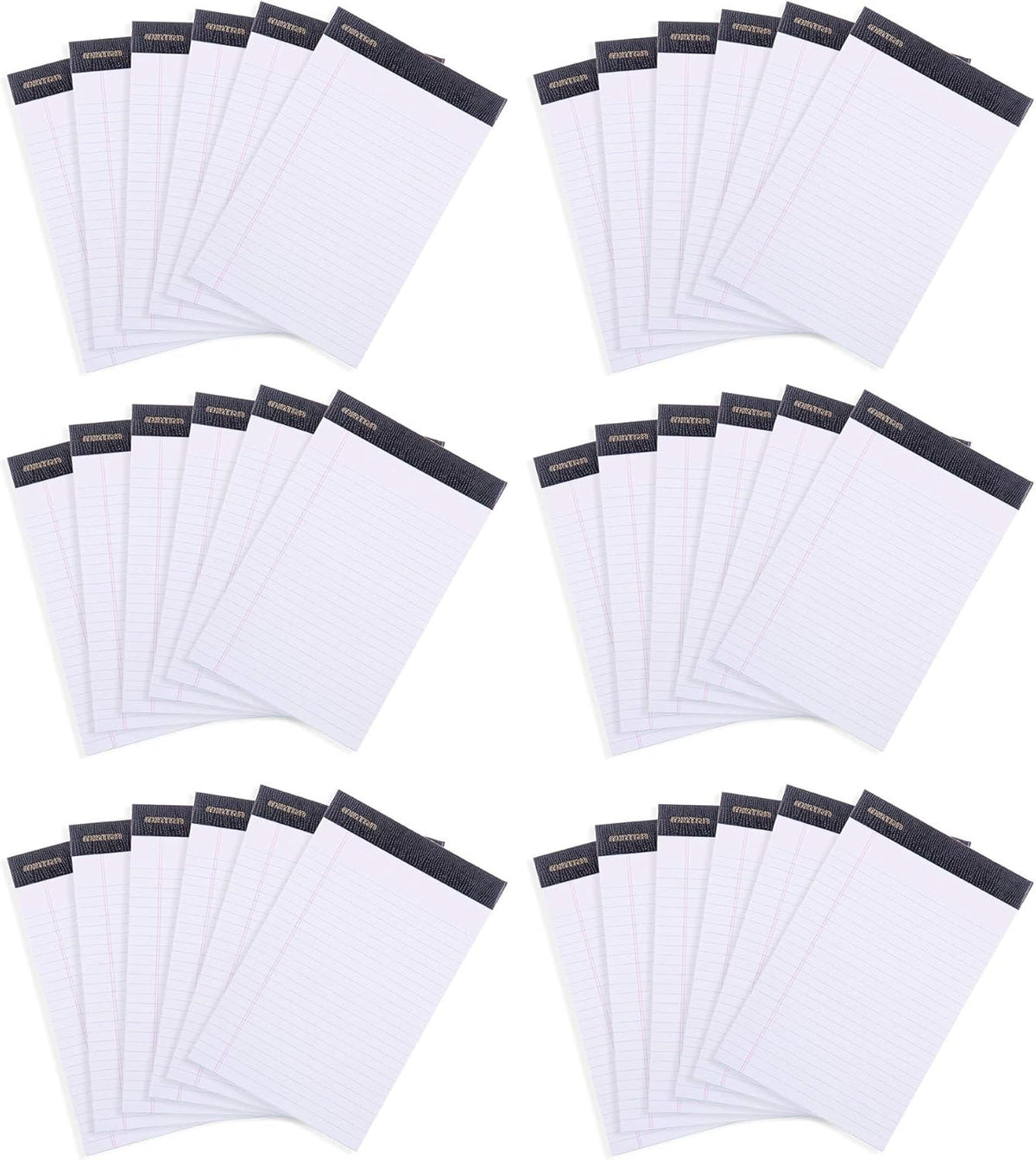 Mintra Office Legal Pads, ((xPremium, 5in x 8in, Narrow (White), 36pk (6-6pks))