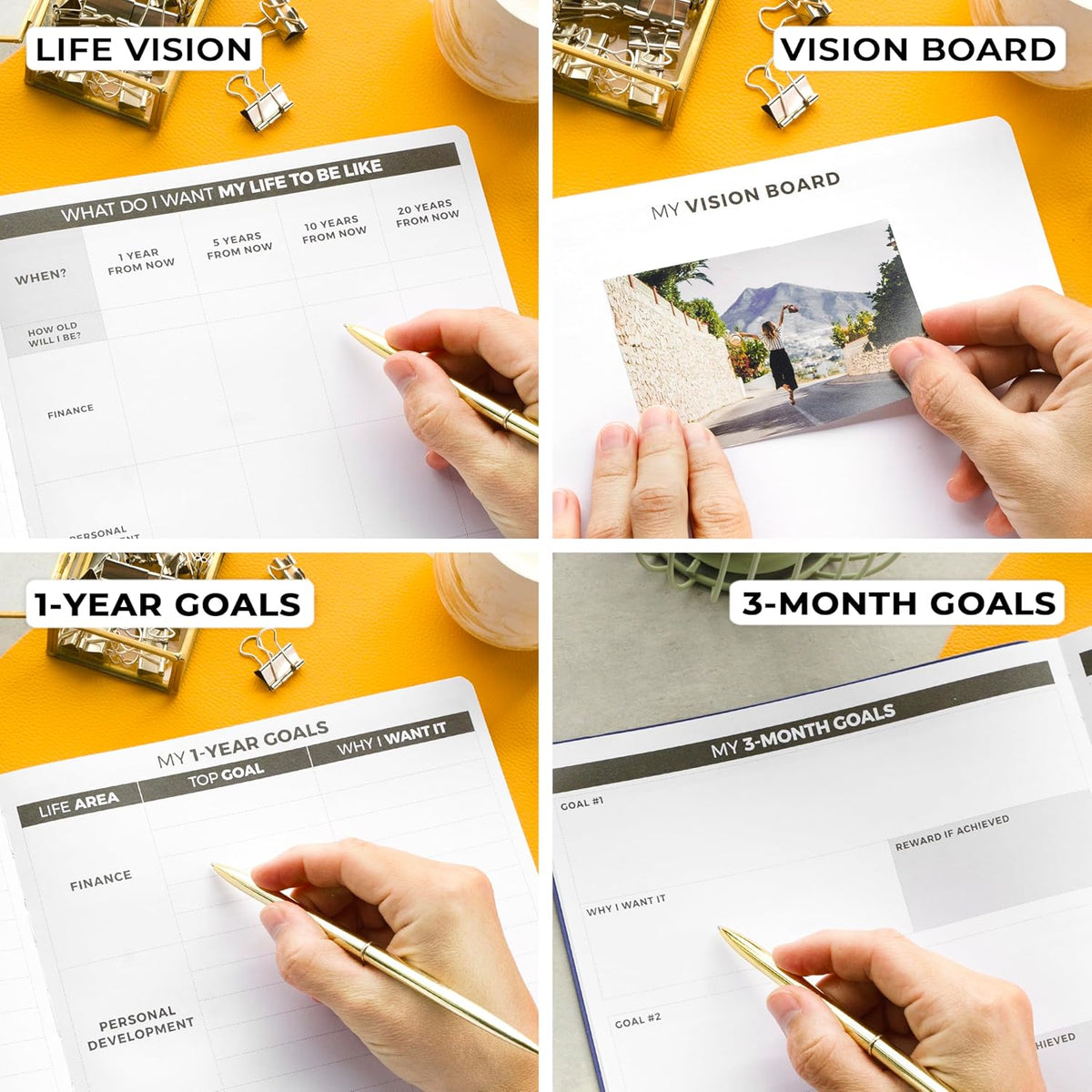 Clever Fox Planner PRO – Weekly & Monthly Life Planner to Increase Productivity, Time Management and Hit Your Goals, 8.5x11″ (Dark Blue)