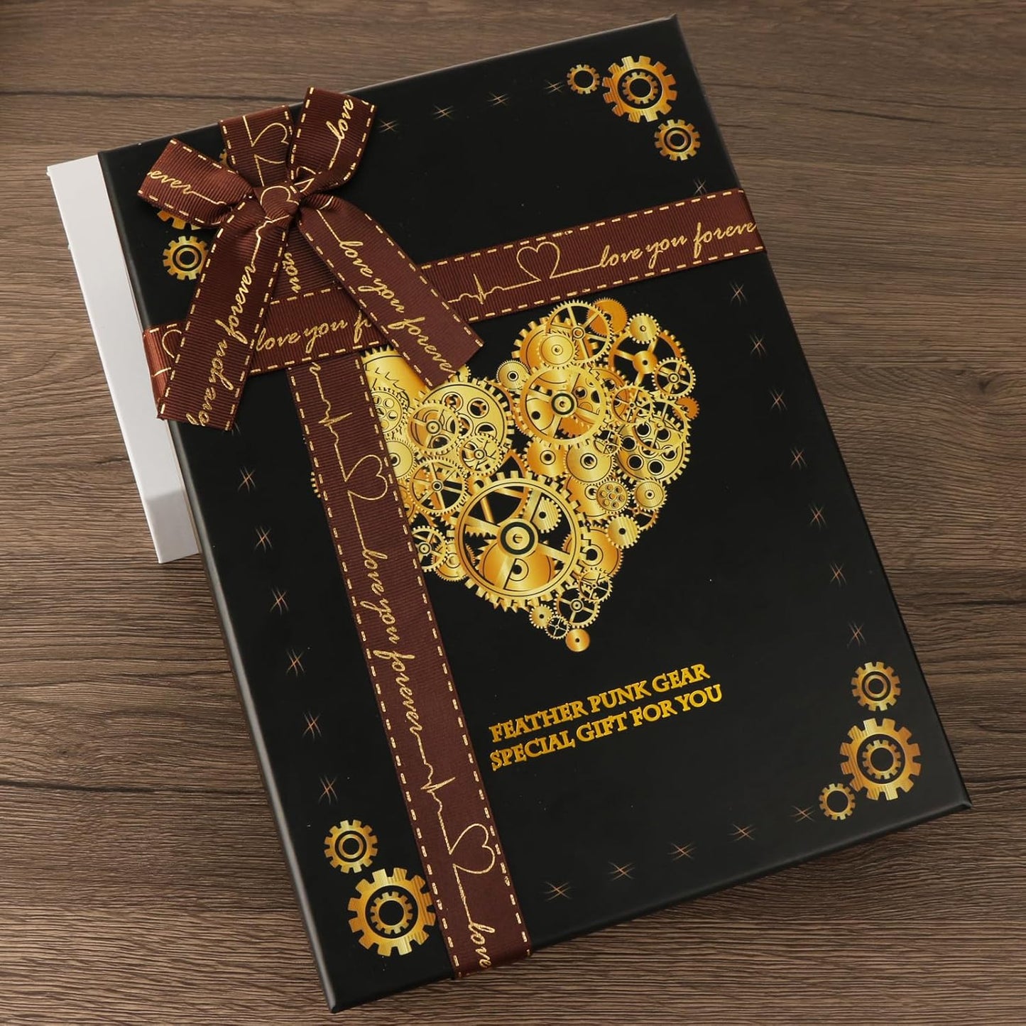 Feather Quill Calligraphy Pen Set With Ink and Wax Seal Stamp - Beautiful Gift Set for Christmas - Grey