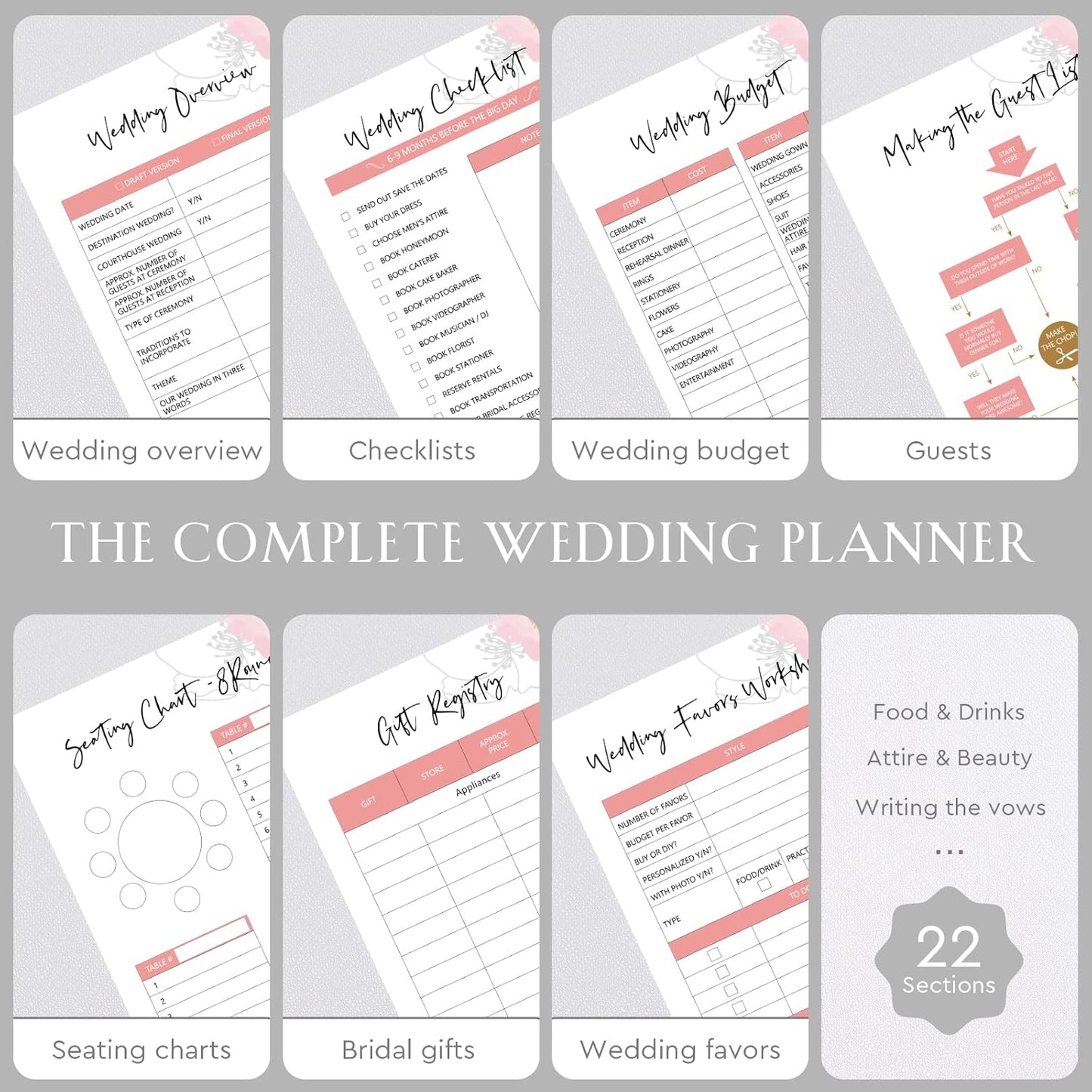 AW BRIDAL Best Engagement Gifts for Fiance Her Wedding Gifts For Bride To Be∣ Future Mrs Leather Wedding Planning Book And Organizer Engagement Journal Notebook Budget Binder, 140 Pages, Rose Gold