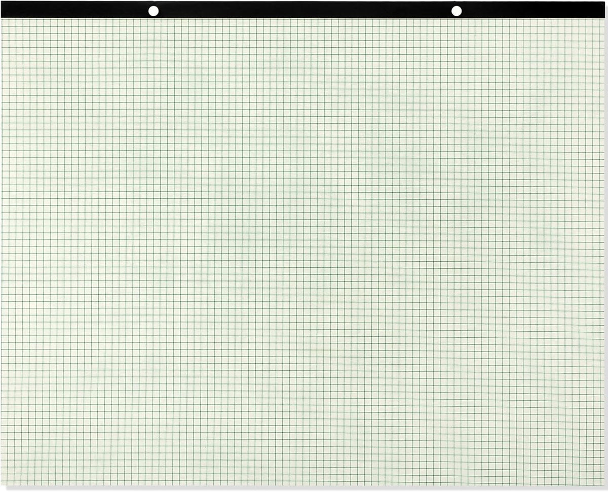 Fainne Large Engineering Graph Paper Pad 22''x17'' Landscape 4" x 4"Grid Pad Giant Drafting Sketching Graph Paper for Engineer Architect Designer Mathematician Draftsman(Beige and Green)