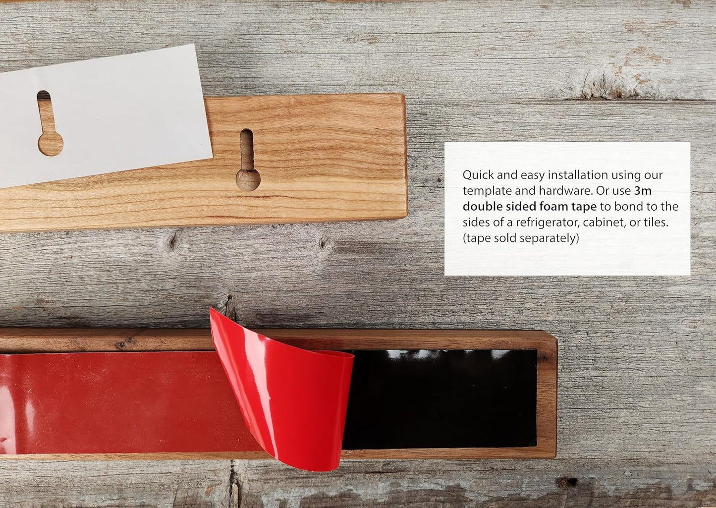 Magnetic Wooden Knife Bar Holder Strip, Cherry or Walnut, 12, 16, 20, or 24 Inch (24 Inch, Cherry)