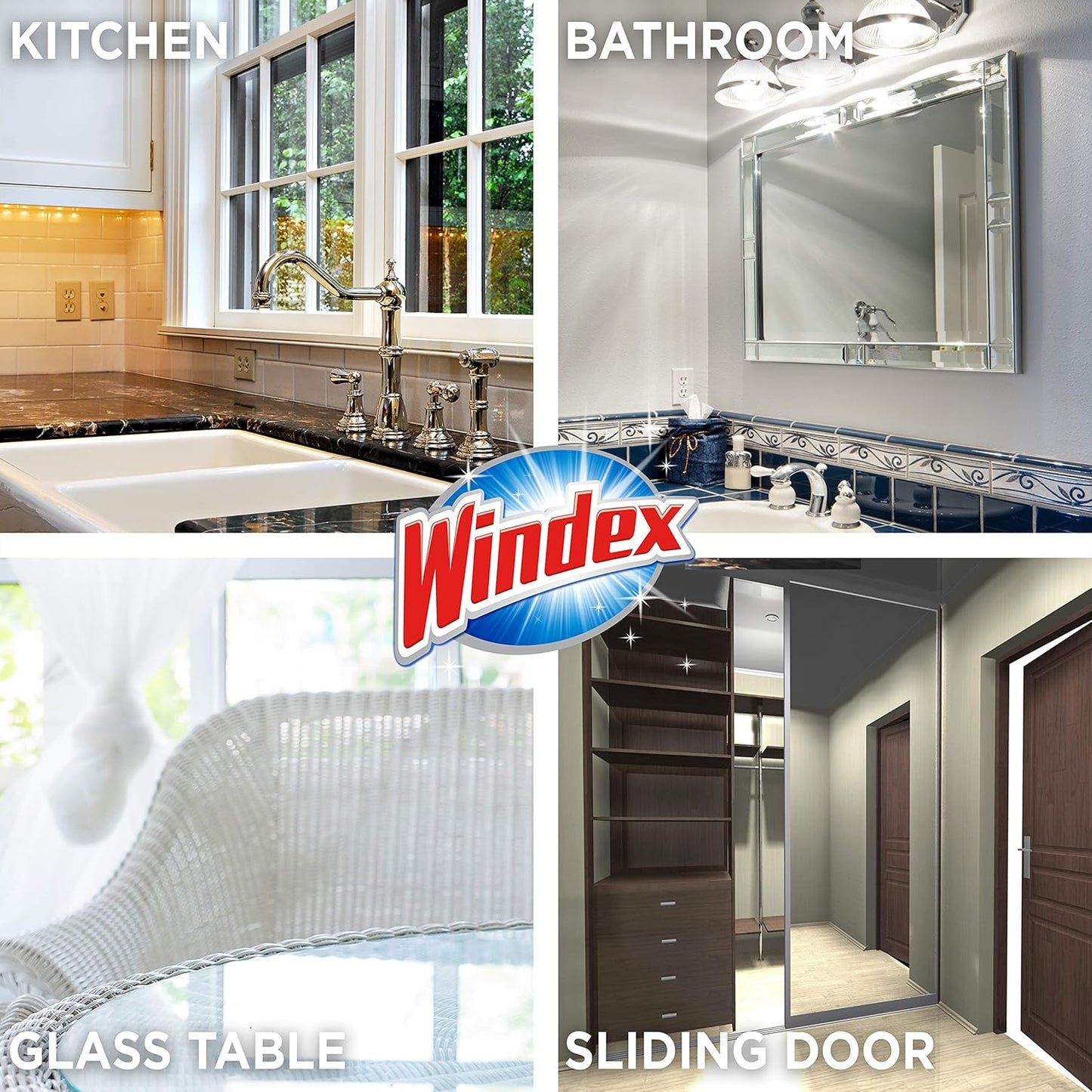 Windex Wipes Glass Cleaning, Pre-Moistened Glass and Surface Wipes to Clean Home Surfaces, Original Scent, 38 Count