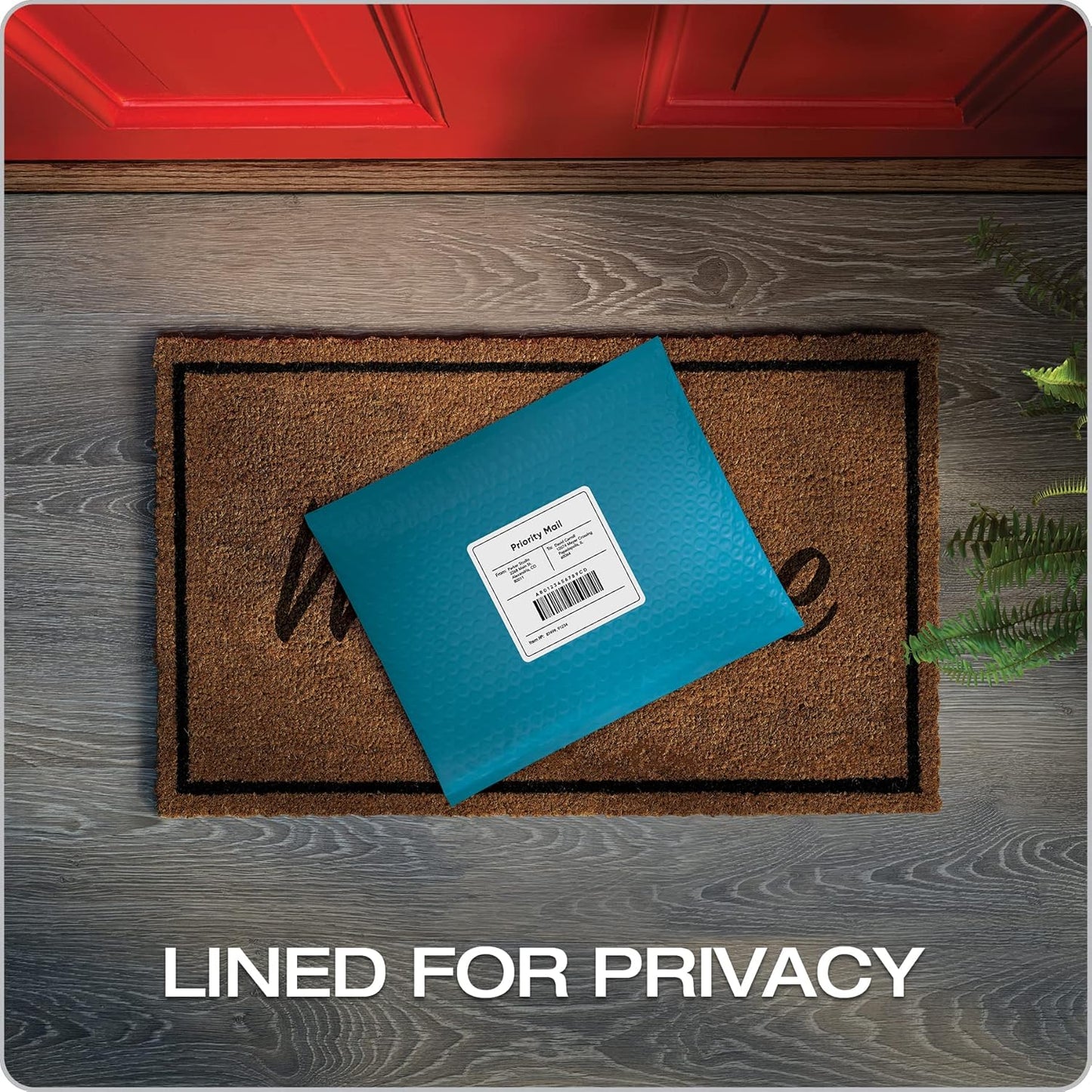 Quality Park Bubble Mailers, 8.25 x 11 Shipping Envelopes, Water Resistant Blue Poly Padded Envelopes, Redi-Strip Peel Off Closure, 25/Box (QUA85867), Letter
