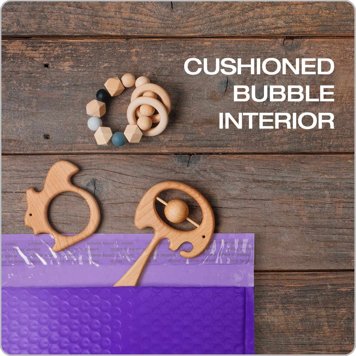 Quality Park Bubble Mailers, 8.25" x 11", Purple Poly Mailers, Padded Envelopes, Shipping Bags, Water Resistant, Self Seal, 25 Per Box (QUA85905)