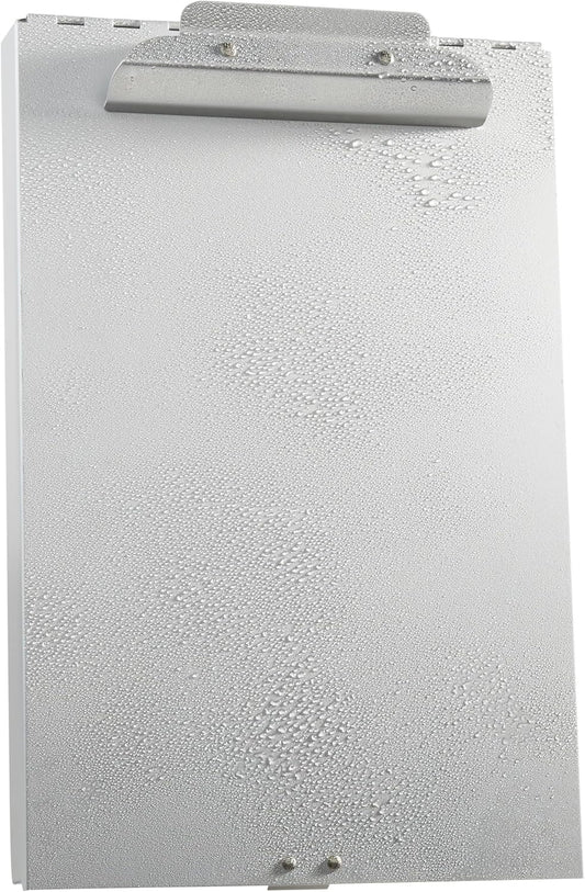Amazon Basics Metal Clipboard with 2 Compartments and Interior 250 Sheet Paper Storage, 14.09 x 9.21 x 2.6 inches, letter size, Silver