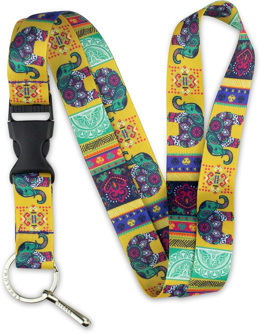Limeloot Lanyard for Keys, ID Badge, Accessories | Neck Lanyard for Men and Women with Quick Release Buckle and Flat Ring